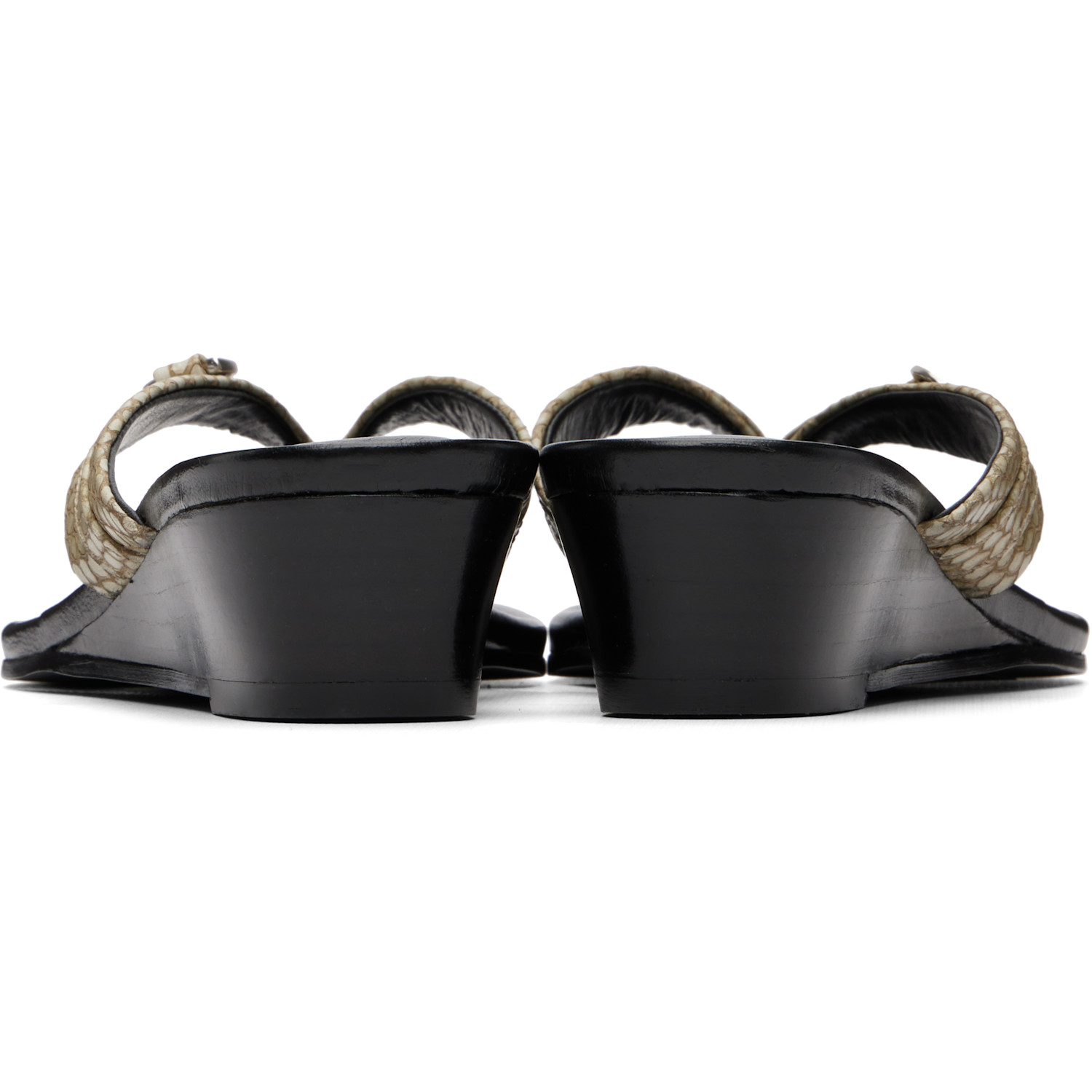  Paloma Wool Black & Beige Felipa Heeled Sandals 