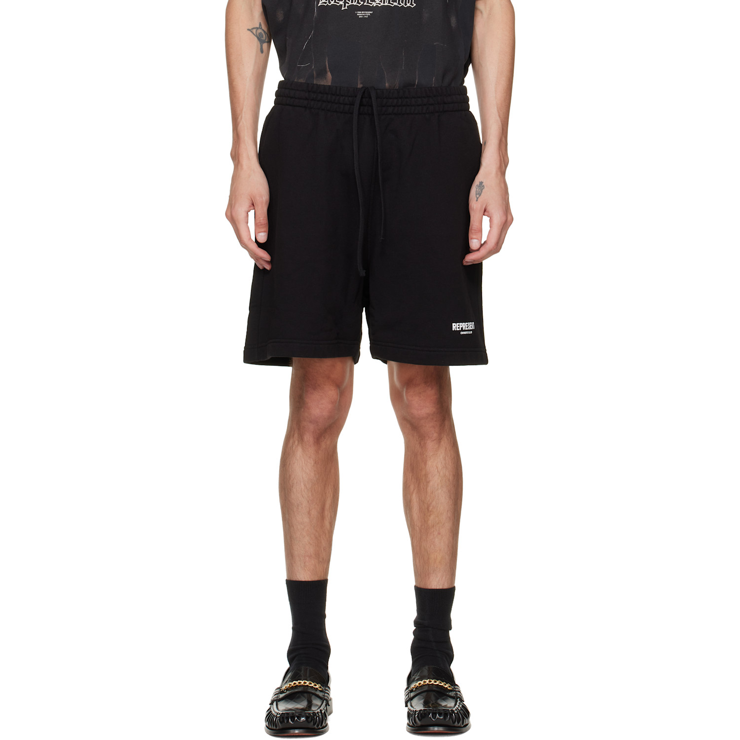 Represent Black Printed 'owners Club' Shorts