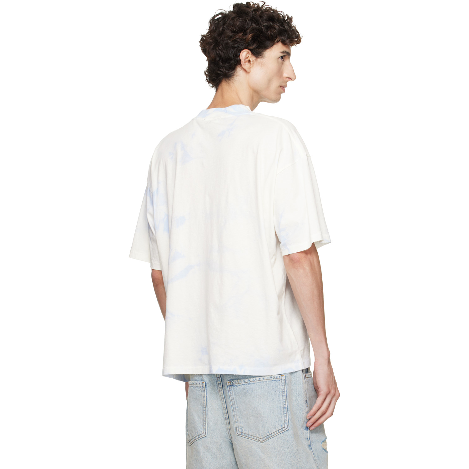 Represent Blue & White 'the Beach Boys' Script T-shirt In Blue