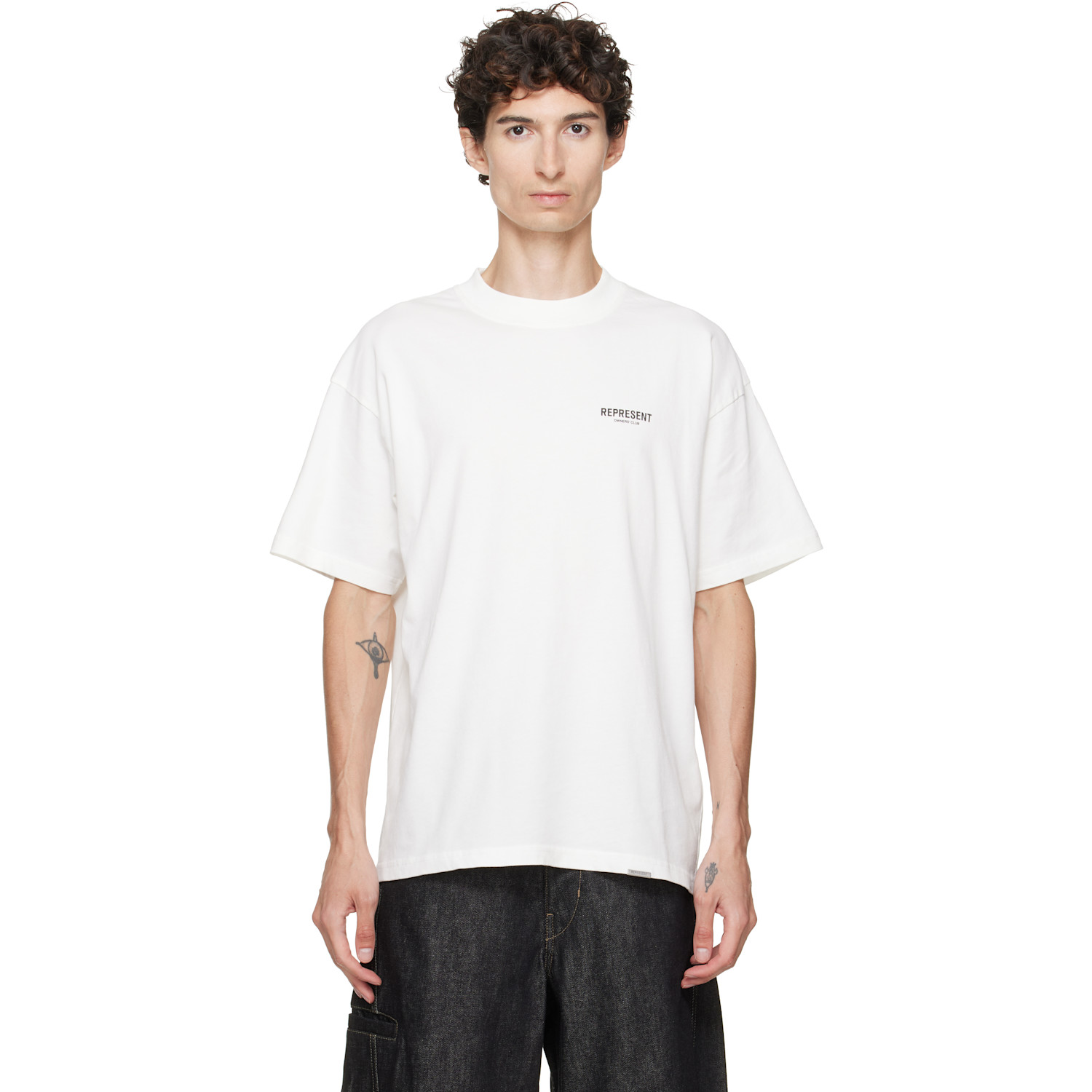 Represent White Printed 'owners Club' Script T-shirt