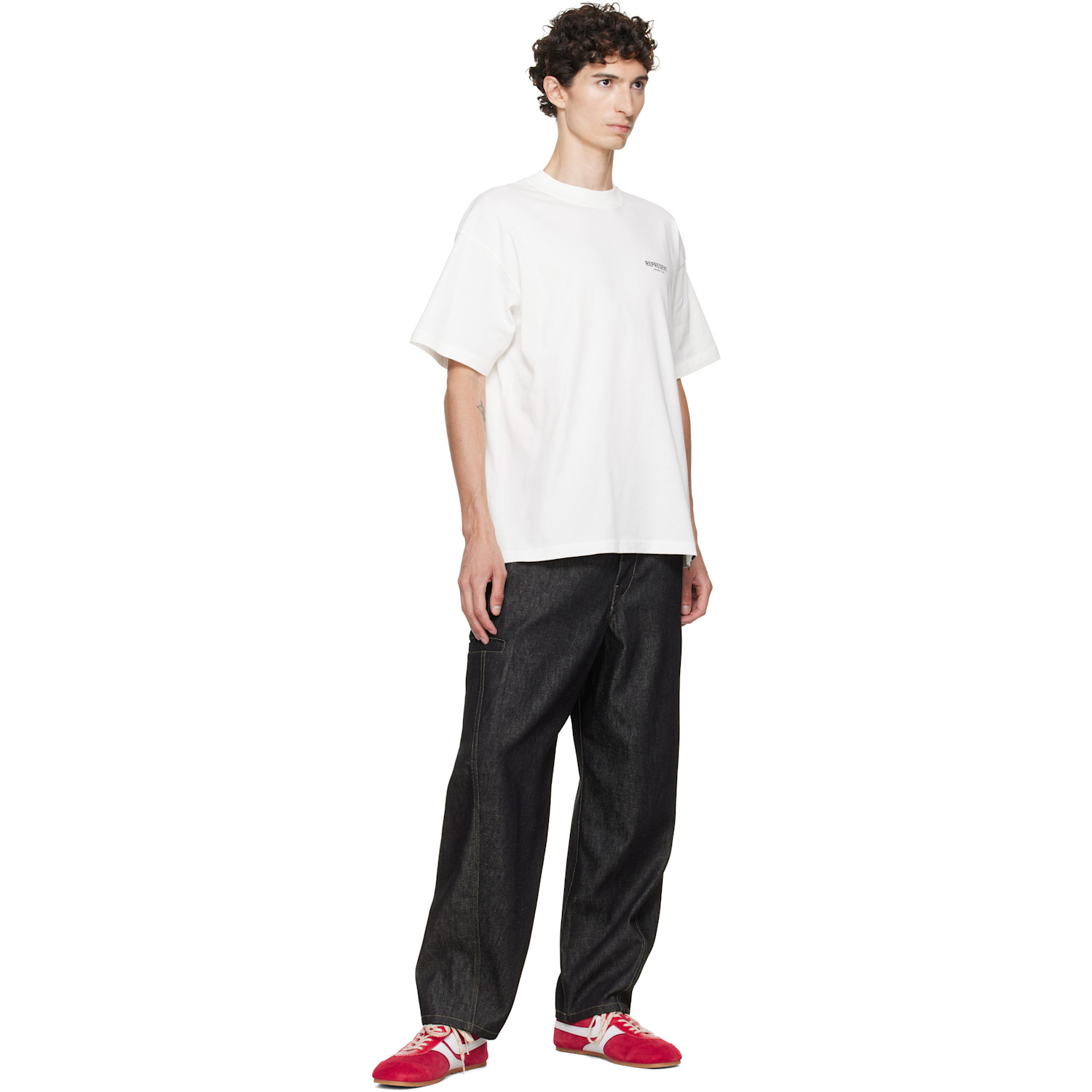 Represent White Printed 'owners Club' Script T-shirt In White