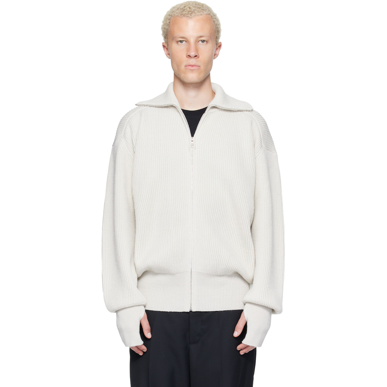 Rier White Utility Cardigan