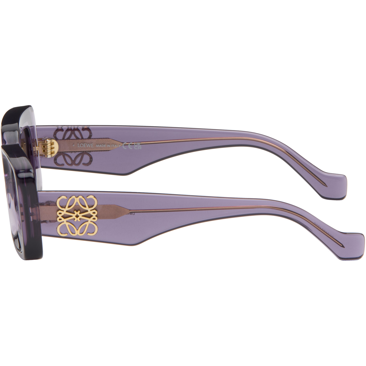  Loewe Purple Rectangular Sunglasses 