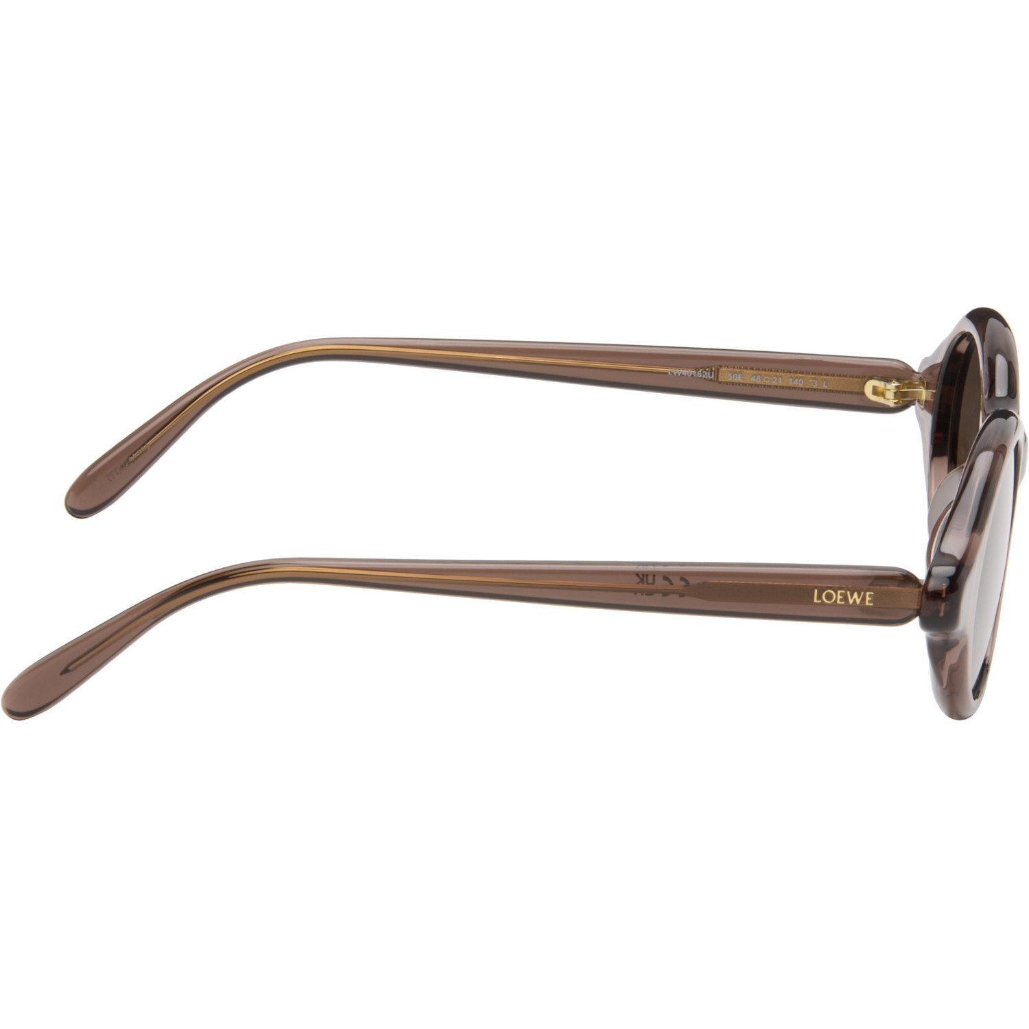  Loewe Brown Slim Round Sunglasses 