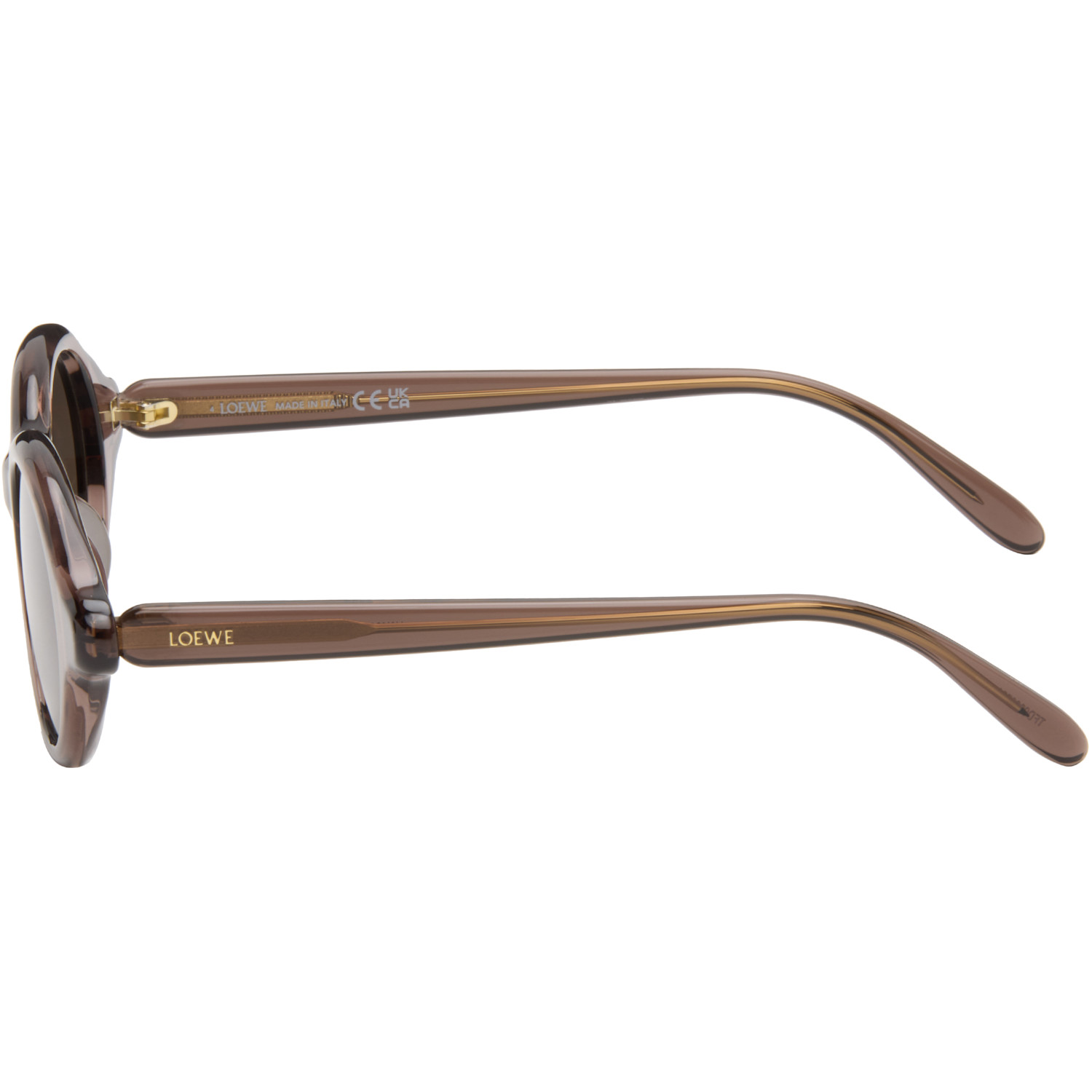  Loewe Brown Slim Round Sunglasses 