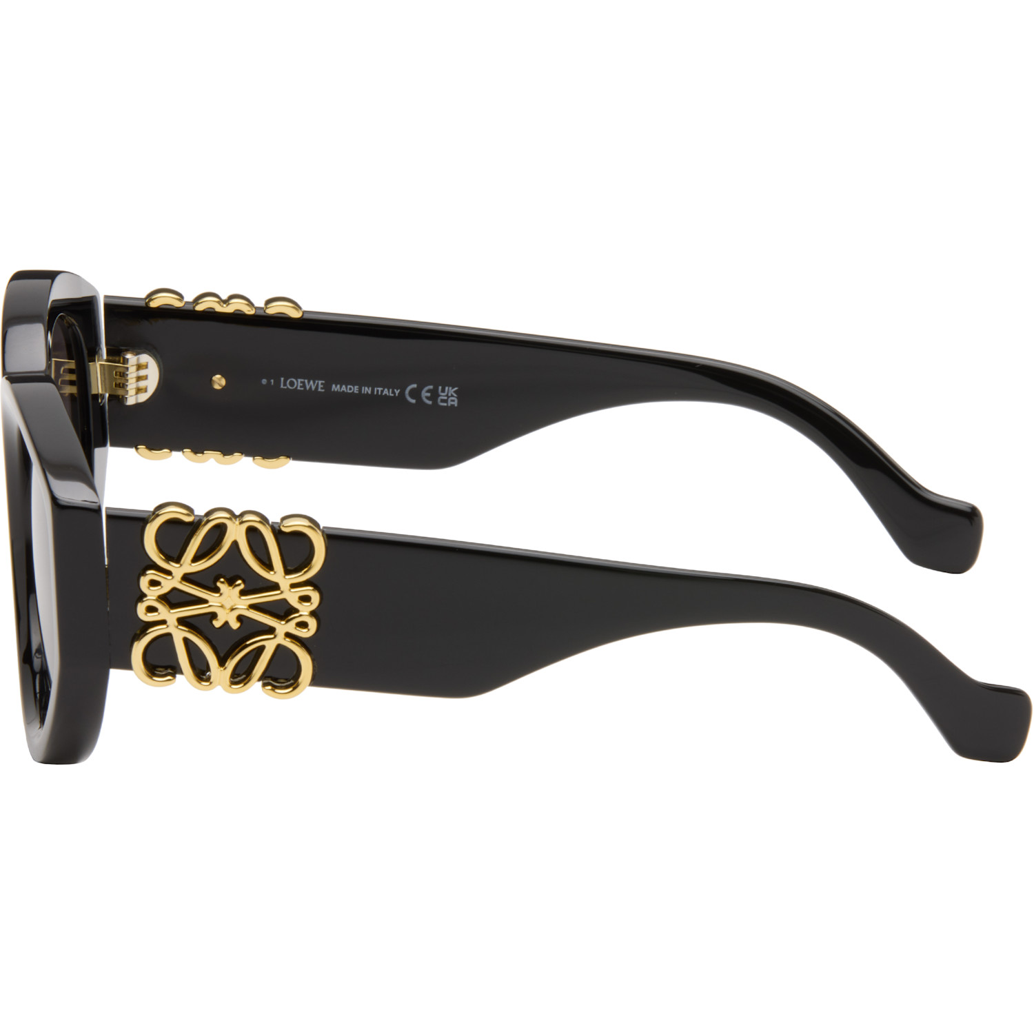 Loewe Black Maxi Anagram Butterfly Sunglasses 