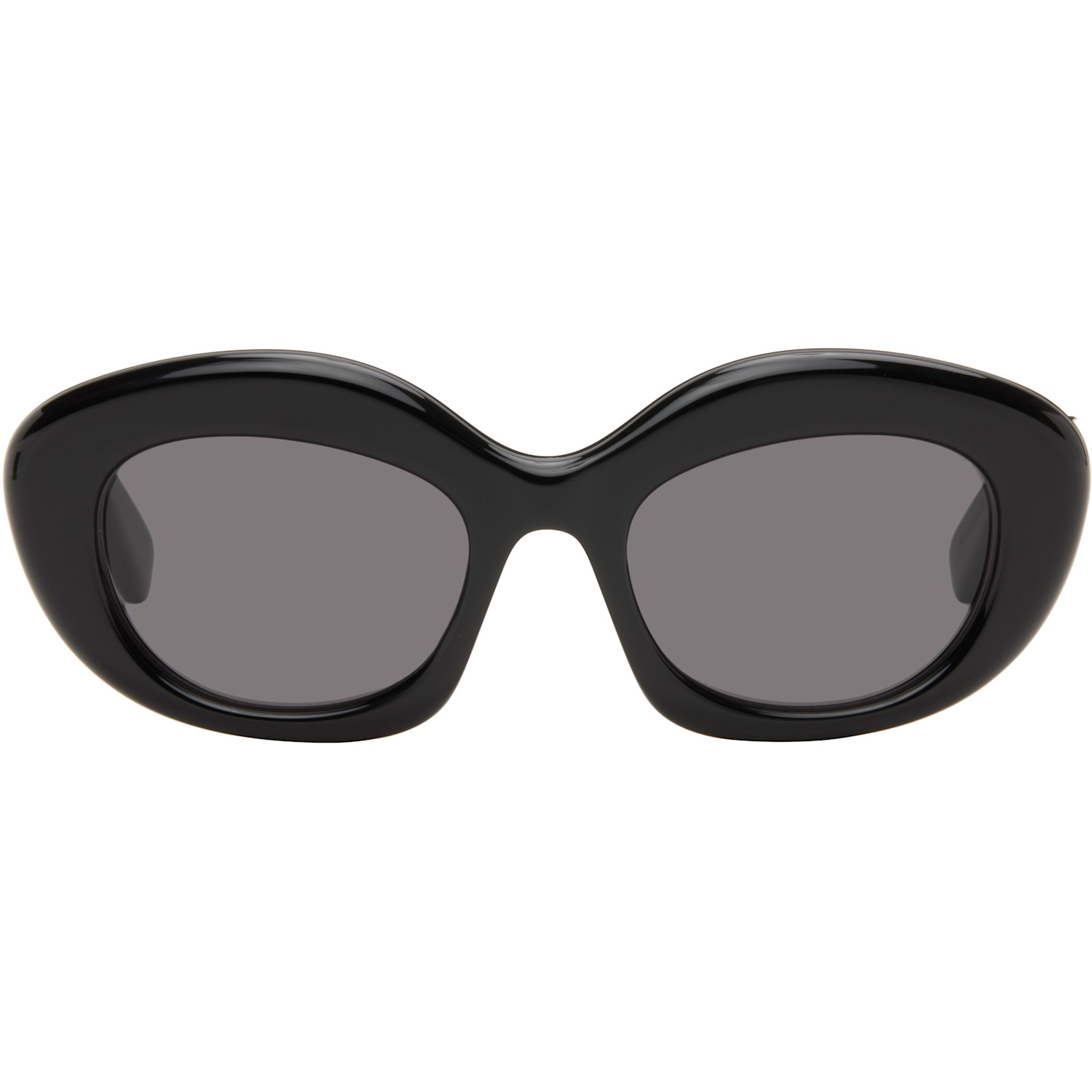LOEWE Black Curvy Logo Cat Eye Sunglasses