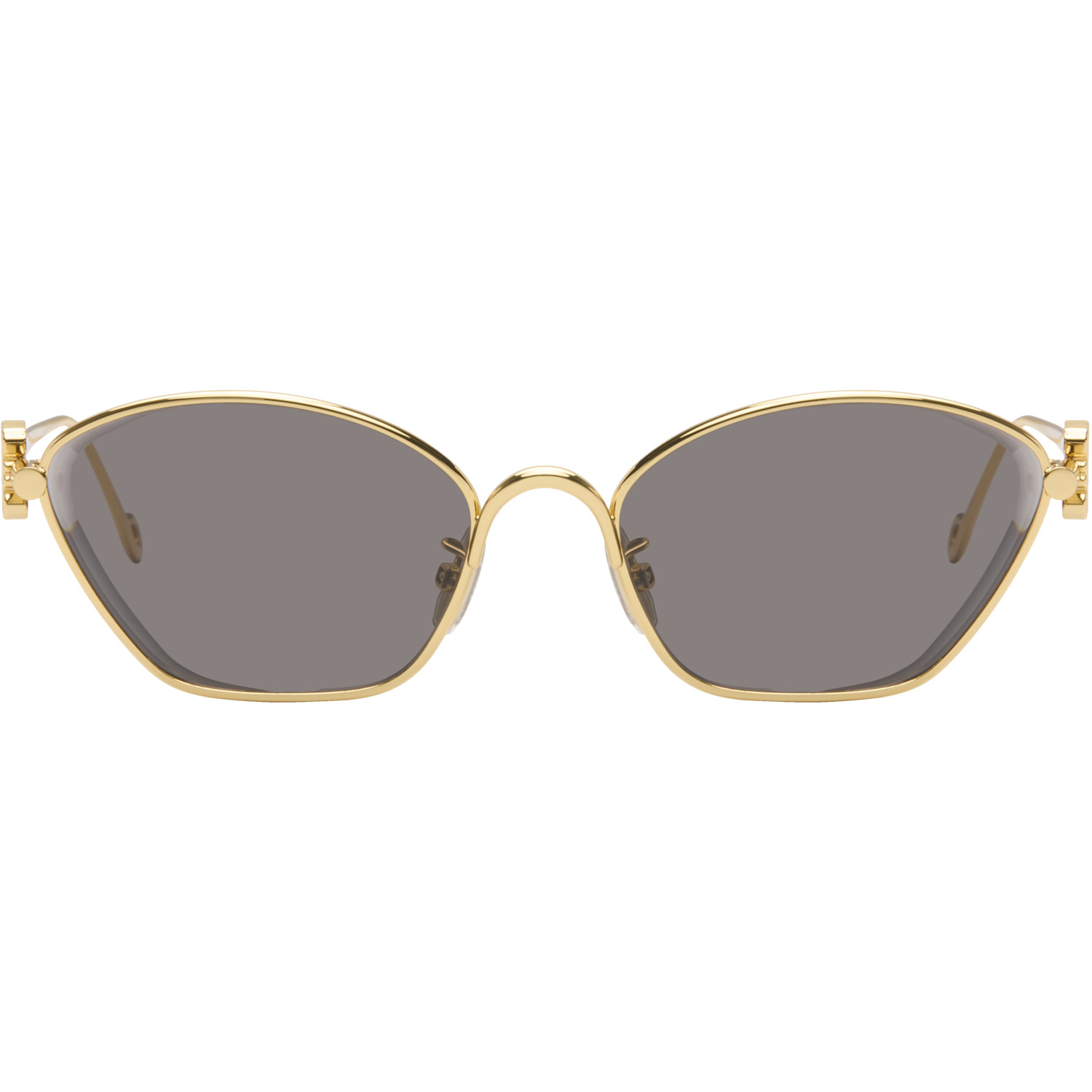 LOEWE Gold Anagram Hexagonal Sunglasses