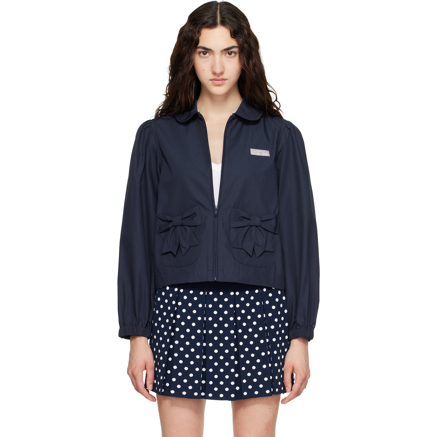 Sandy Liang Navy Necco Jacket