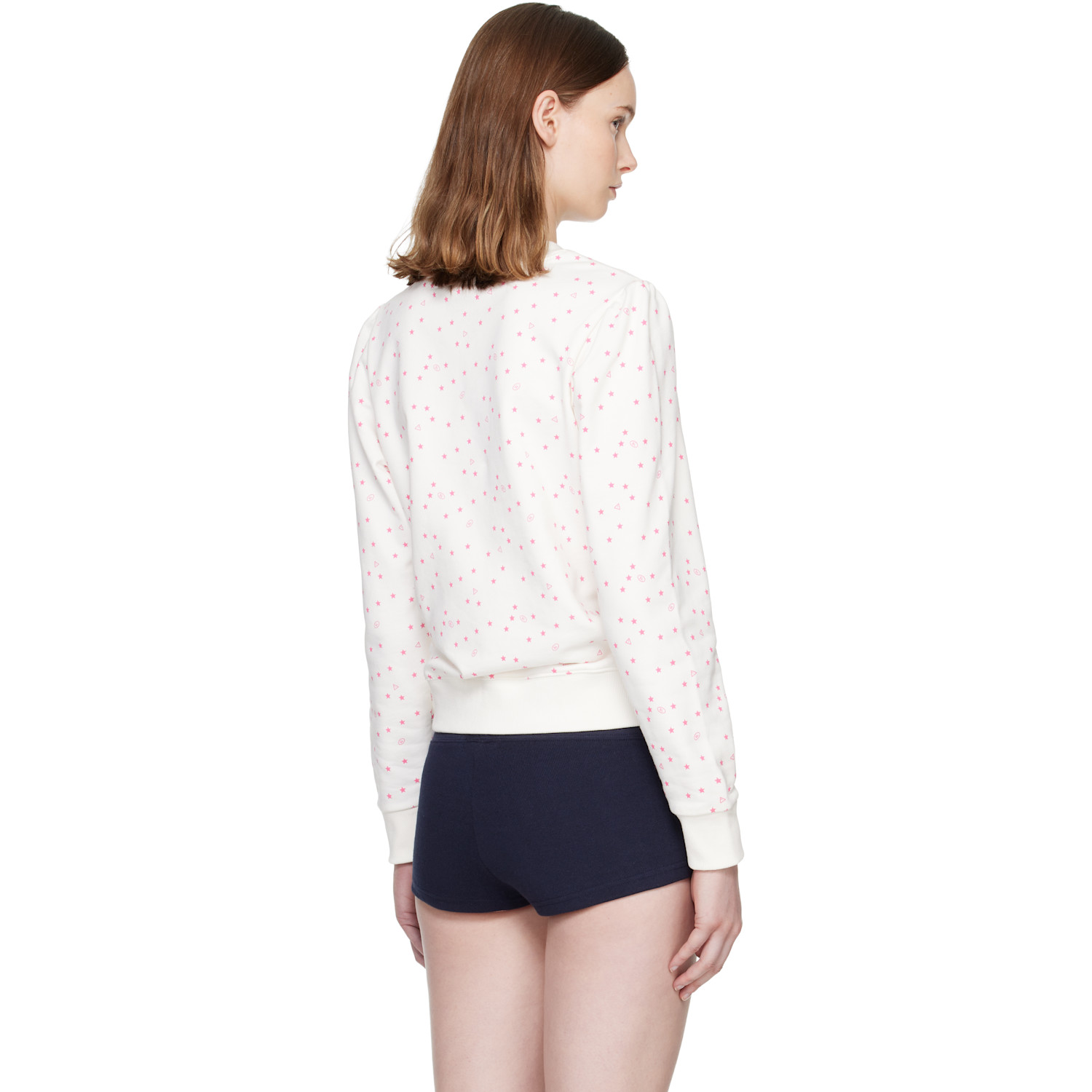  Sandy Liang White Polka Sweatshirt 