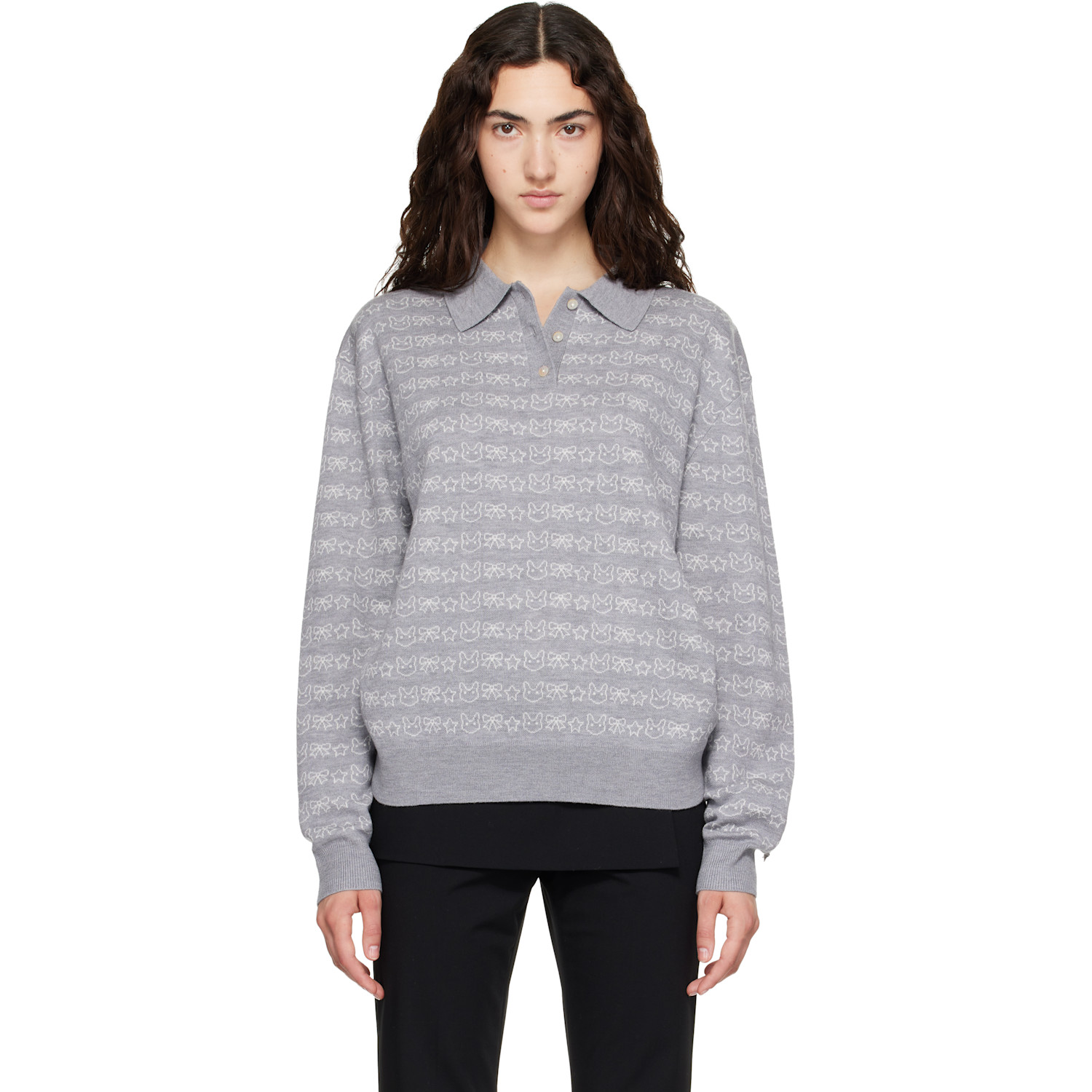 Sandy Liang Gray Woods Polo