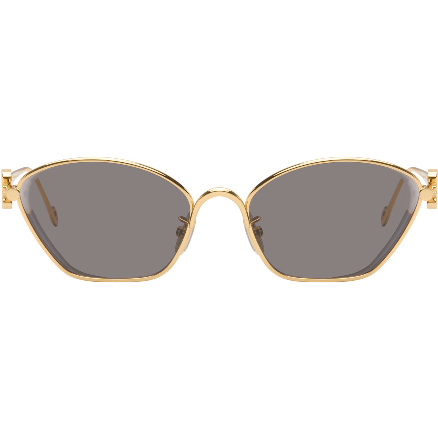 LOEWE Gold Anagram Hexagonal Sunglasses