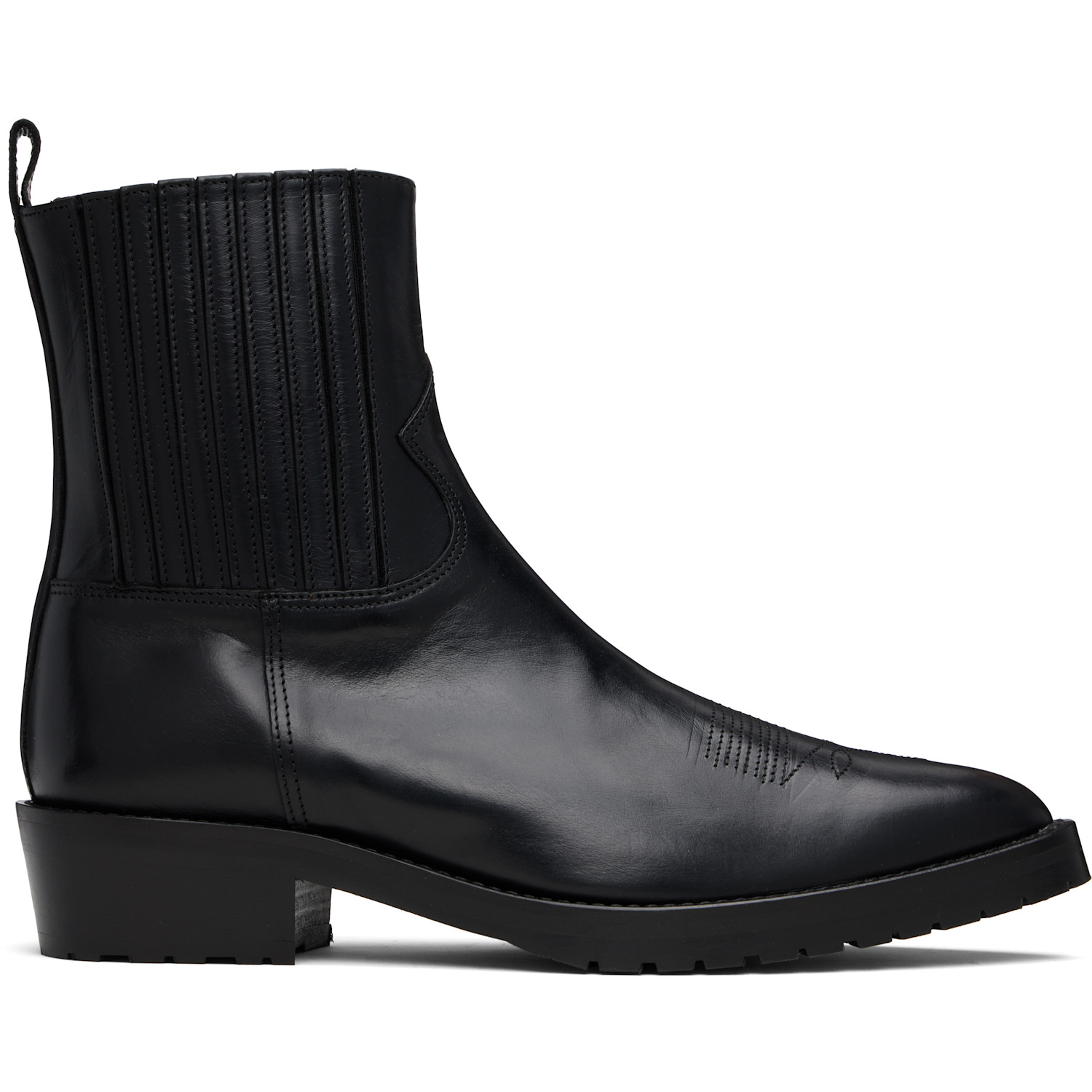 Toga Virilis SSENSE Exclusive Black Leather Chelsea Boots