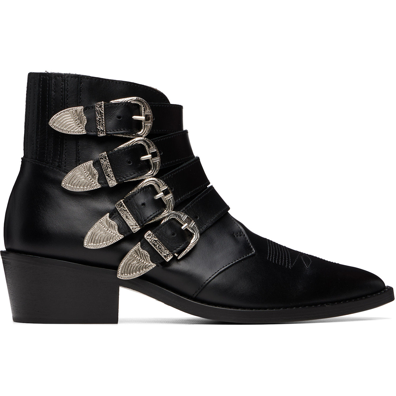 Toga Virilis Black 4 Metal Cowboy Boots