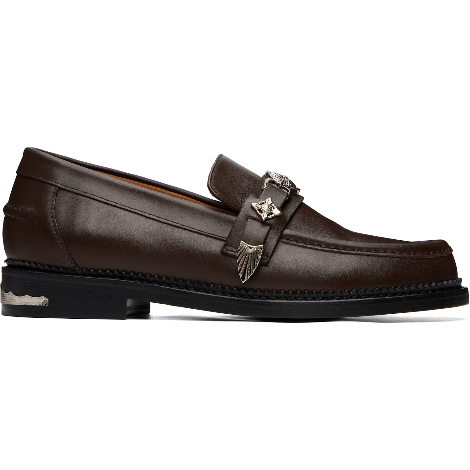 Toga Virilis SSENSE Exclusive Brown Metal Loafers
