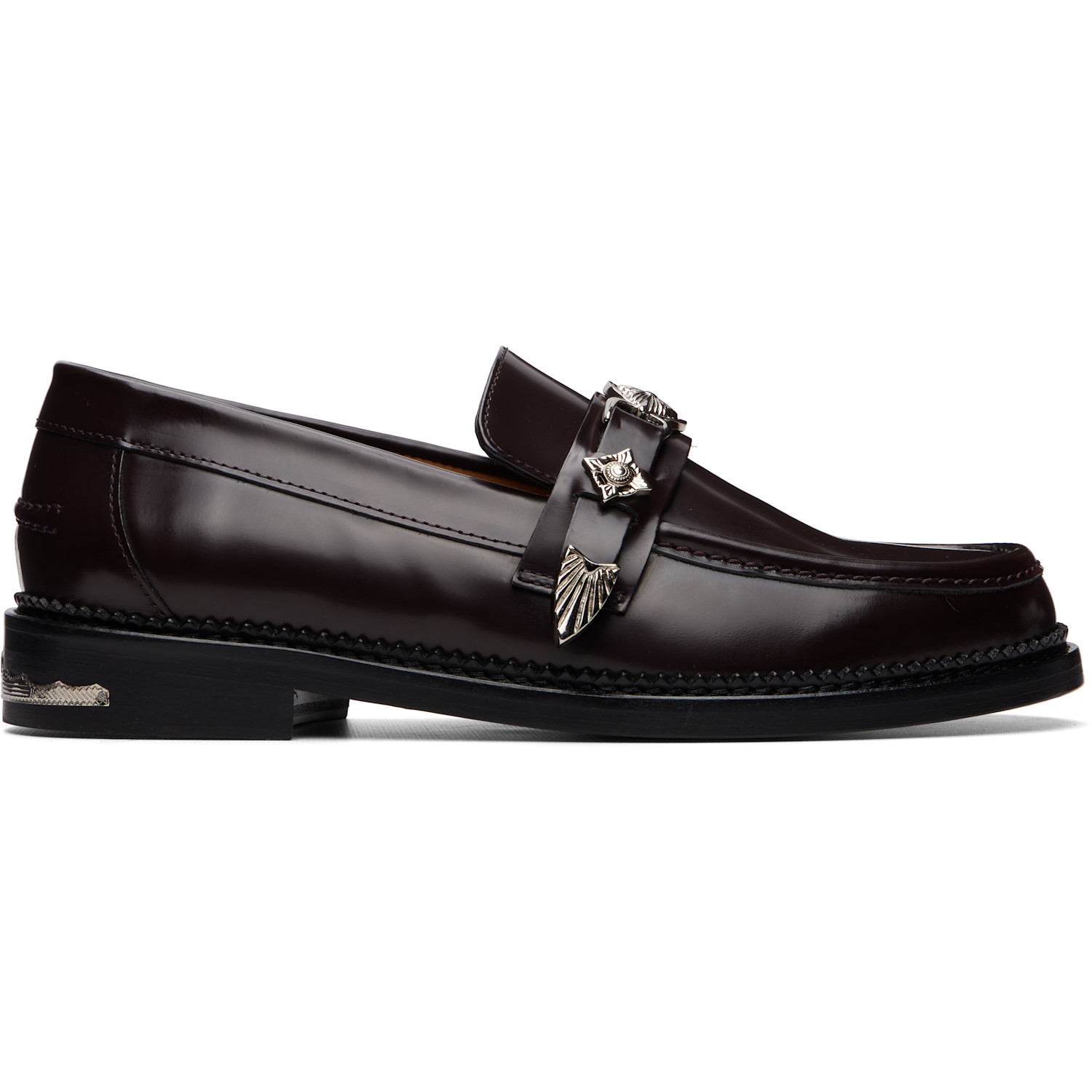 Toga Virilis SSENSE Exclusive Burgundy Polido Loafers
