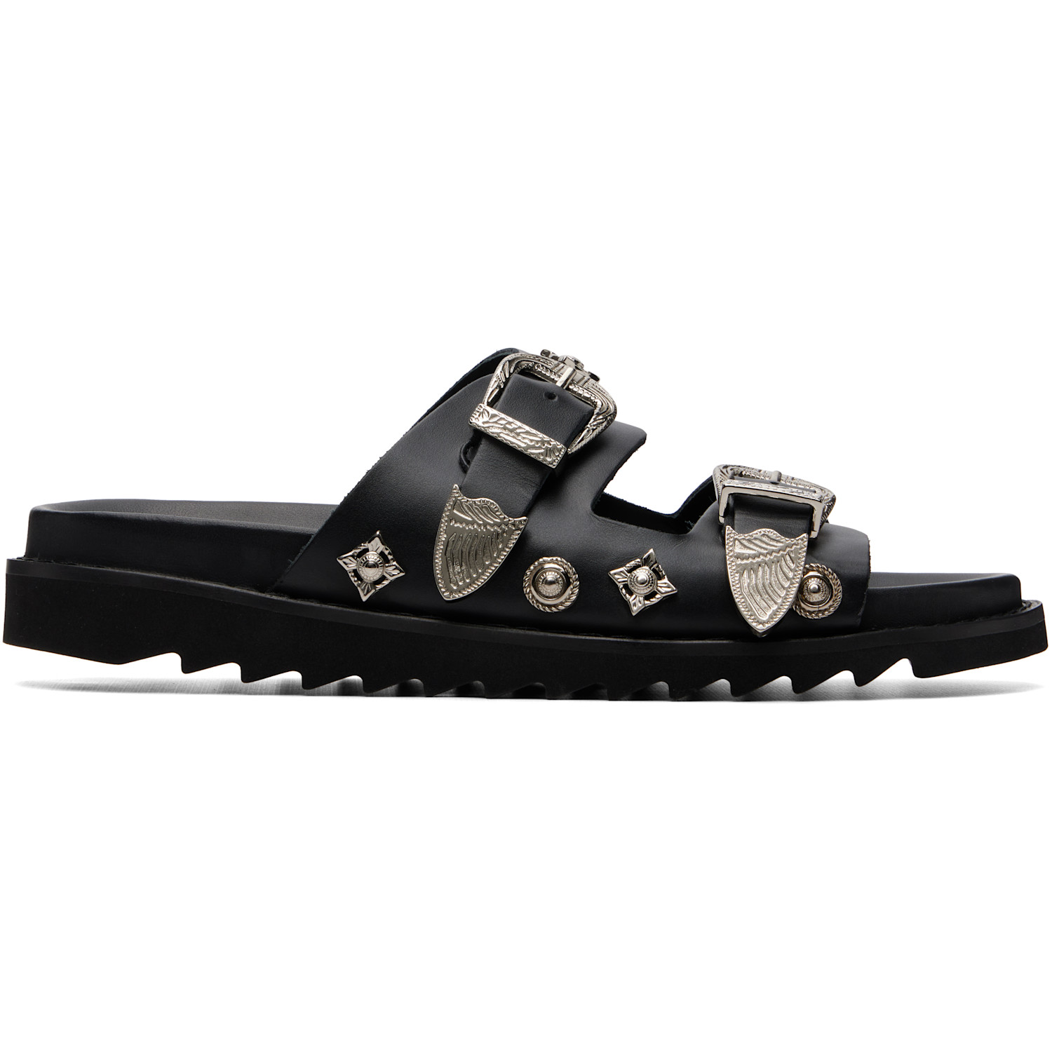 Toga Virilis Black Buckle Sandals