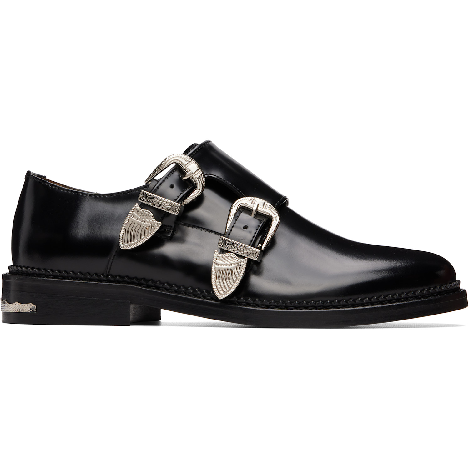 Toga Virilis Black Polido Monkstraps