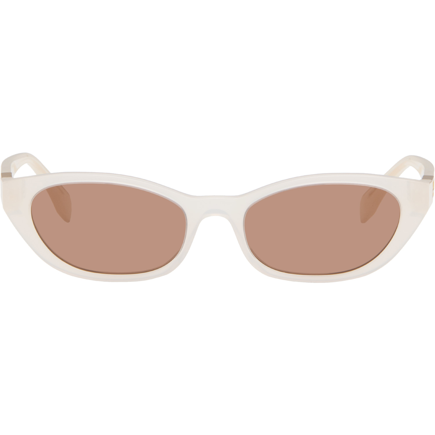 Fendi White Baguette Sunglasses