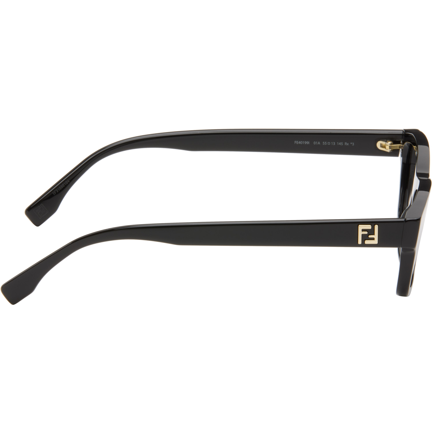  Fendi Black Squared Ff Sunglasses 