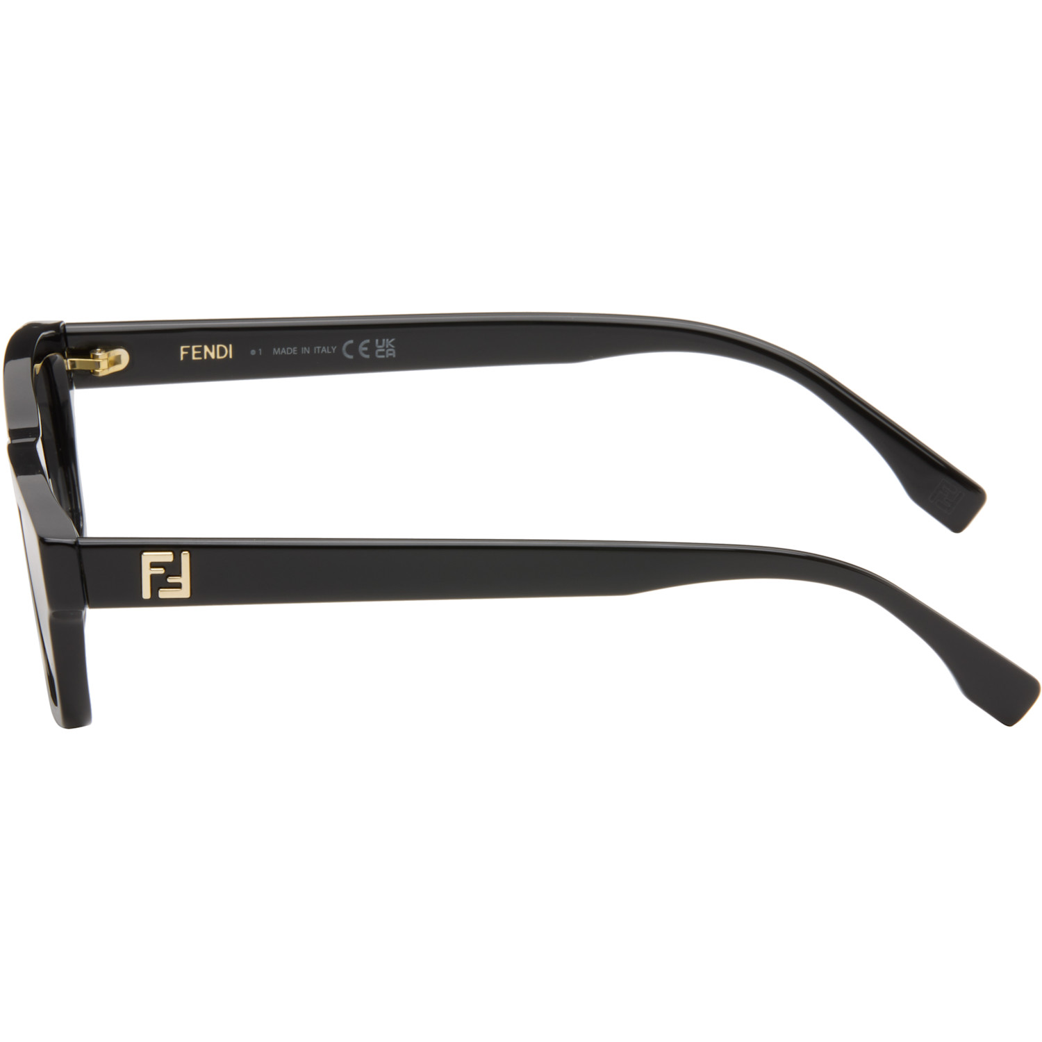  Fendi Black Squared Ff Sunglasses 