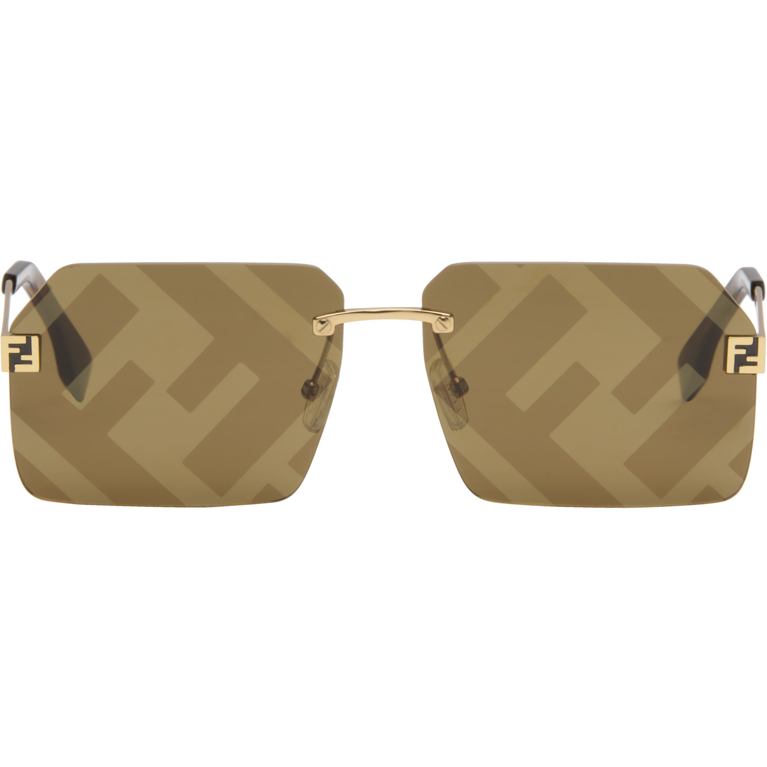 Fendi Gold Fendi Sky Sunglasses
