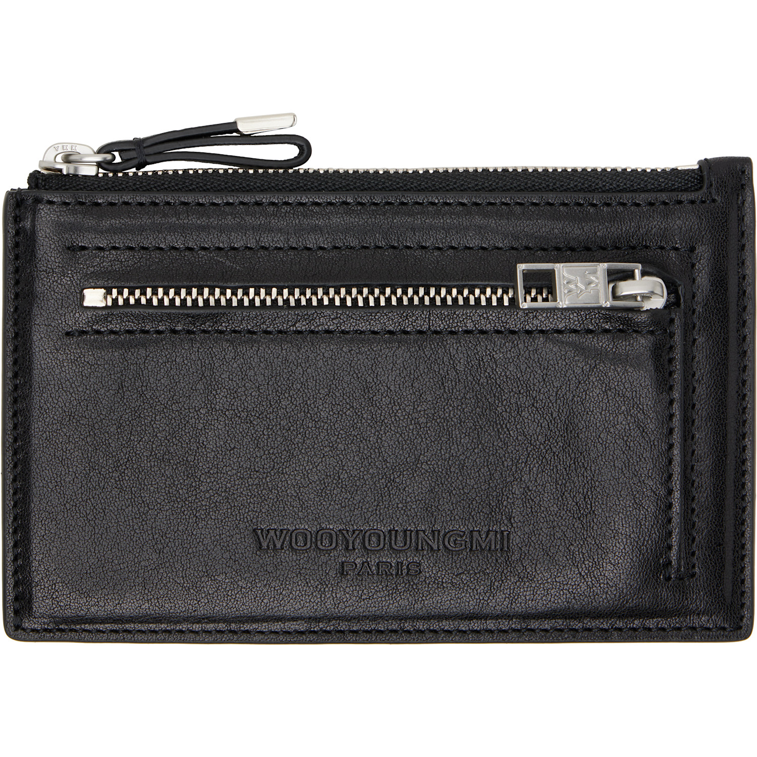 WOOYOUNGMI Black Leather Card Holder