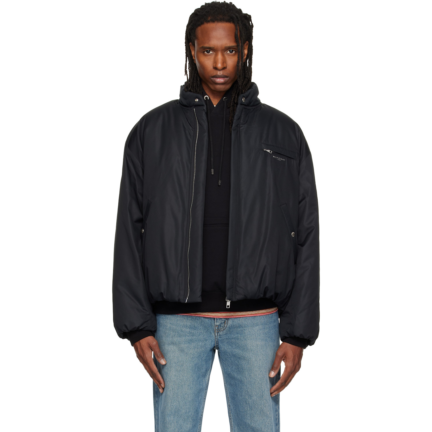 WOOYOUNGMI Black Insulated Logo Jacket