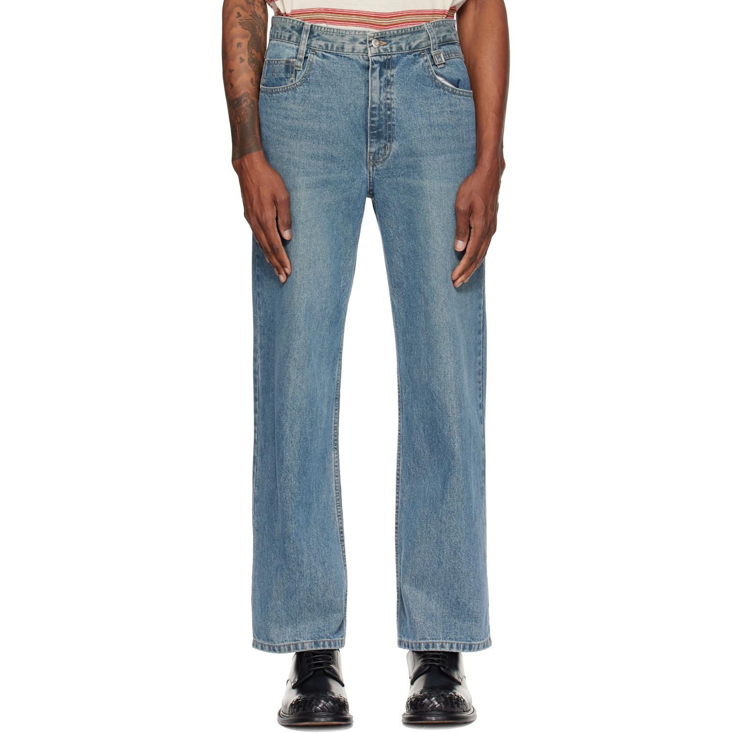 WOOYOUNGMI Blue Straight Jeans