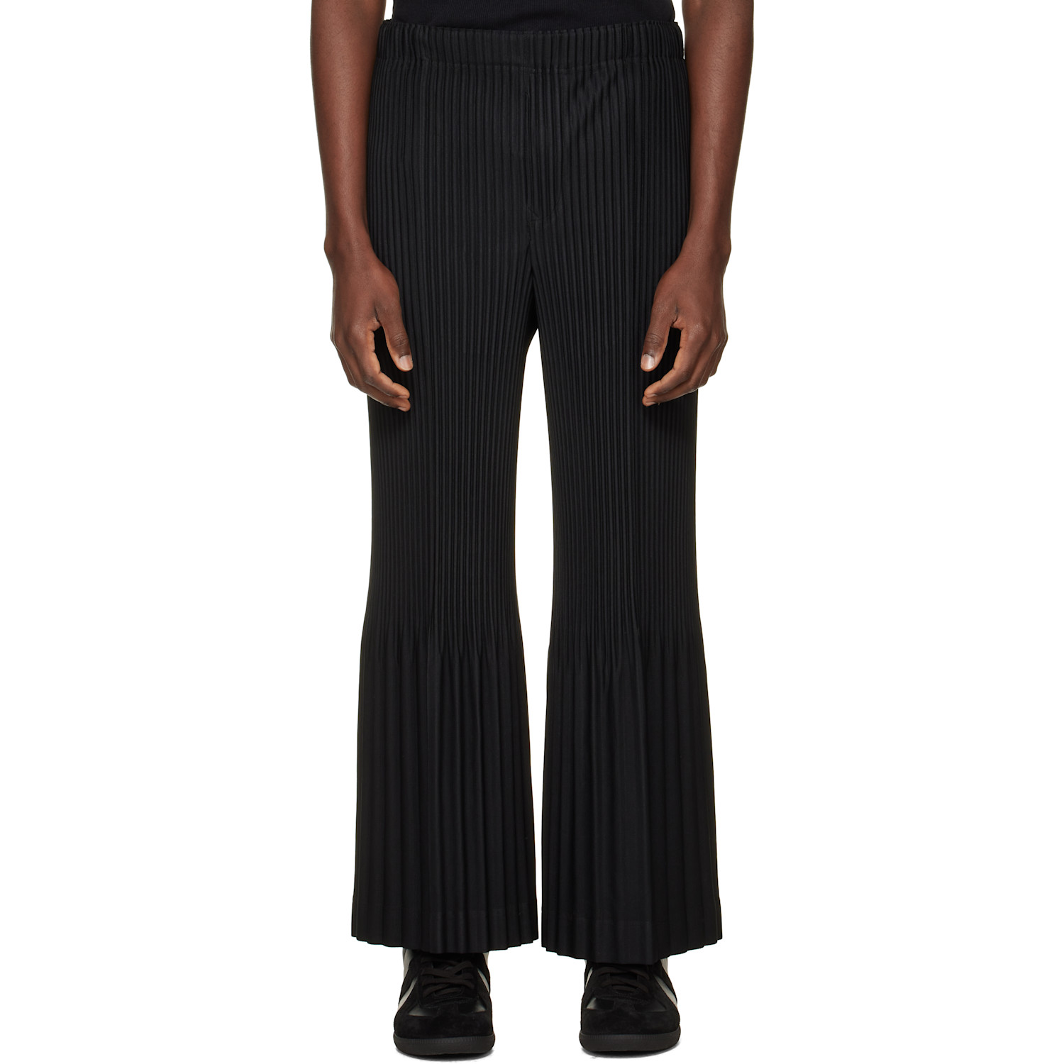 HOMME PLISSÉ ISSEY MIYAKE Black Pleats Bottoms 1 Trousers