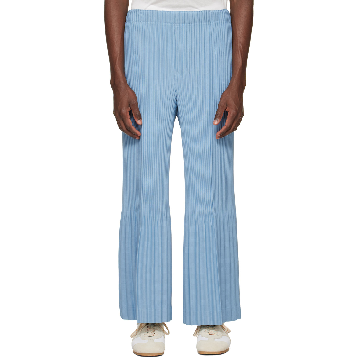 HOMME PLISSÉ ISSEY MIYAKE Blue Pleats Bottoms 1 Trousers