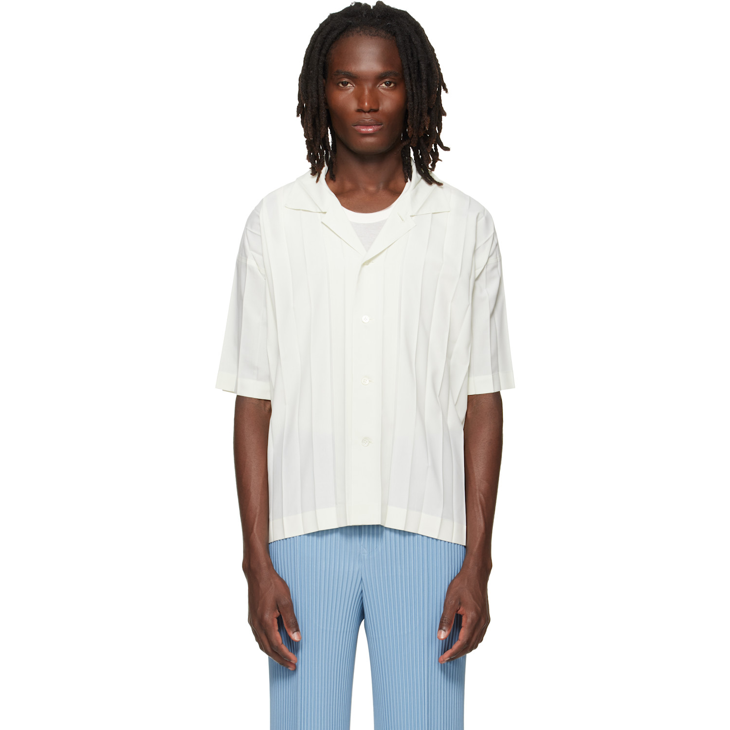 HOMME PLISSÉ ISSEY MIYAKE Off-White Edge Shirt