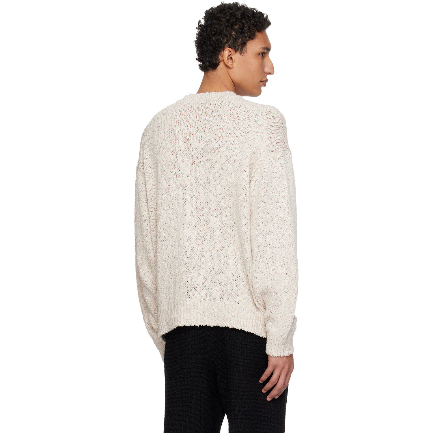  Homme Plissé Issey Miyake Beige Risotto Knit Sweater 