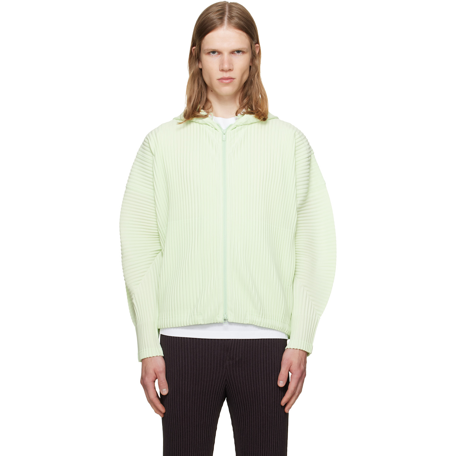 HOMME PLISSÉ ISSEY MIYAKE Green Monthly Colors July Hoodie