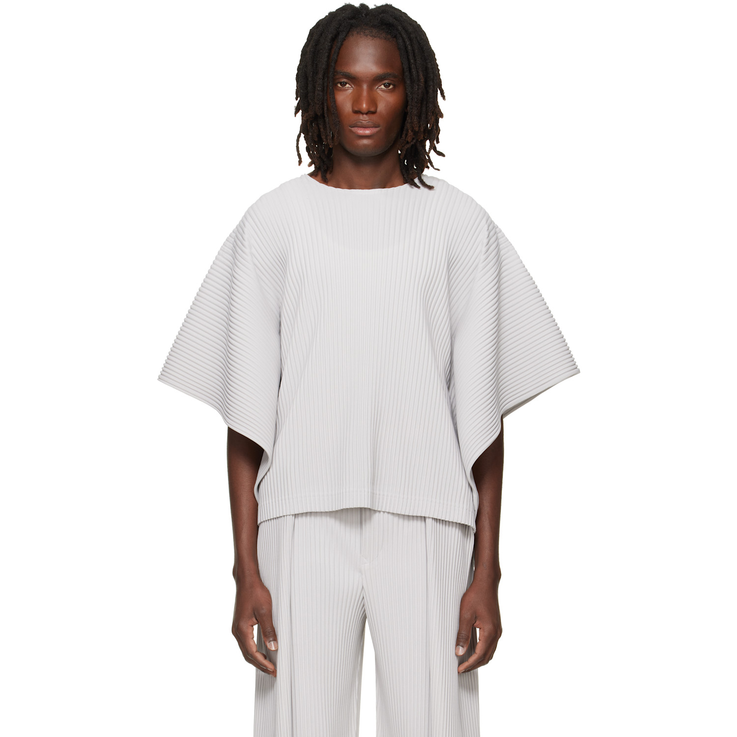 HOMME PLISSÉ ISSEY MIYAKE Gray Motion Blur Top