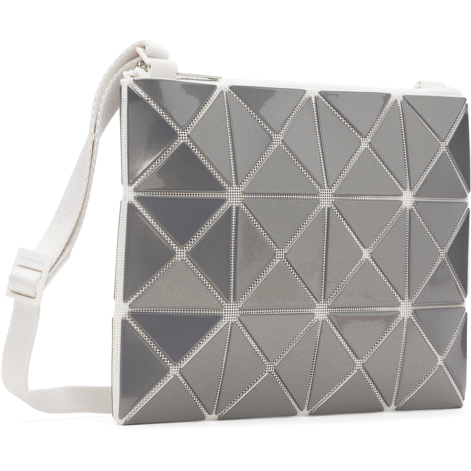  Bao Bao Issey Miyake Gray Lucent Metallic Bag 
