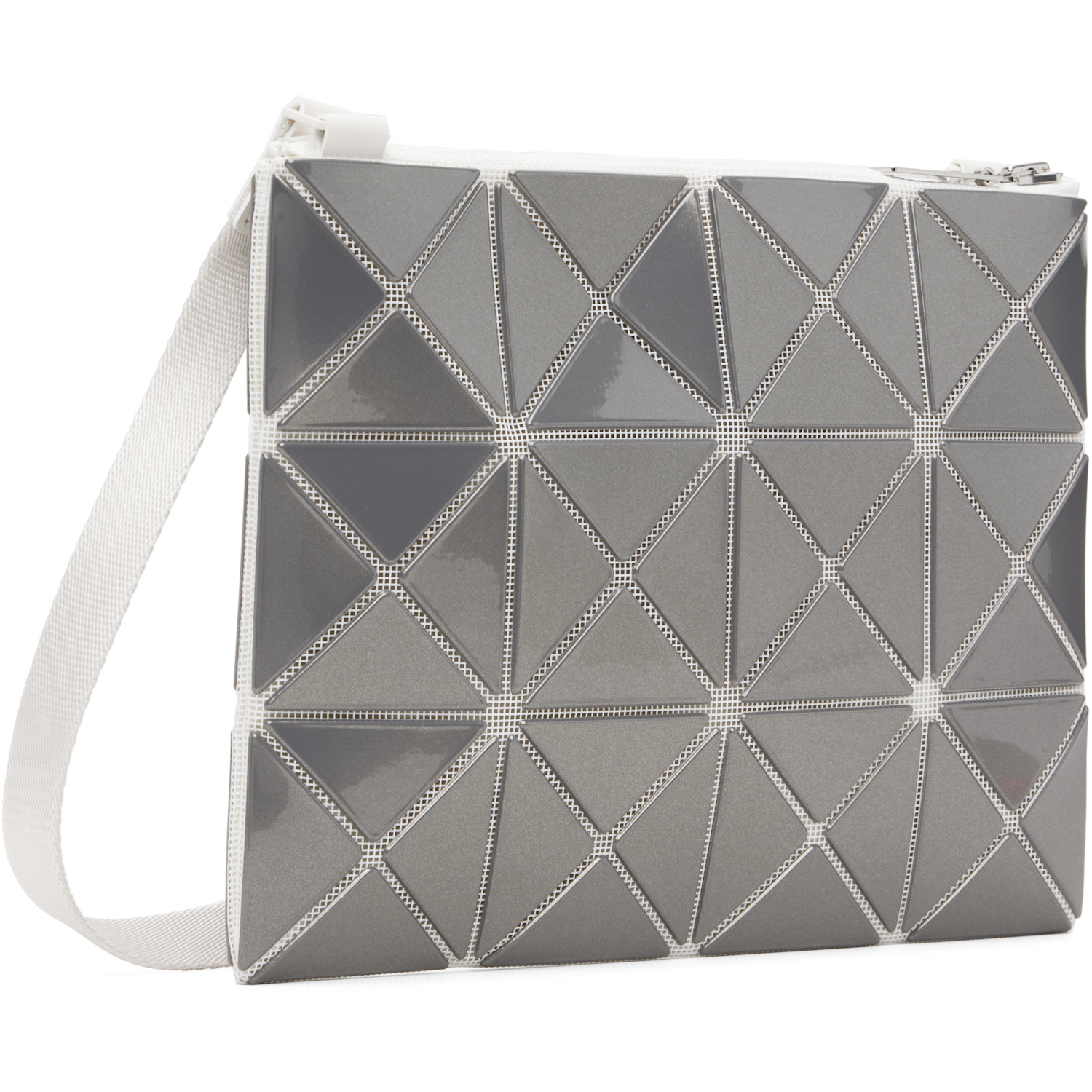  Bao Bao Issey Miyake Gray Lucent Metallic Bag 