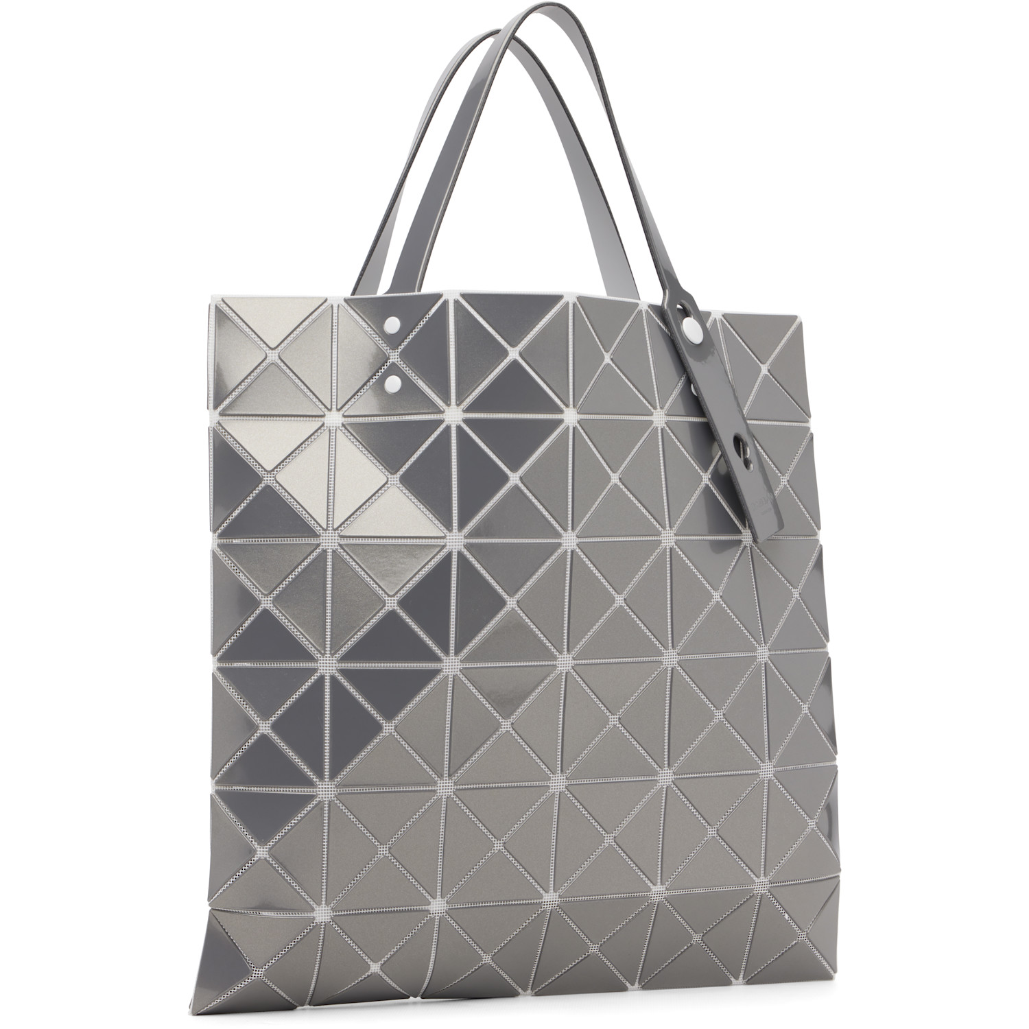  Bao Bao Issey Miyake Silver Lucent Metallic Tote 