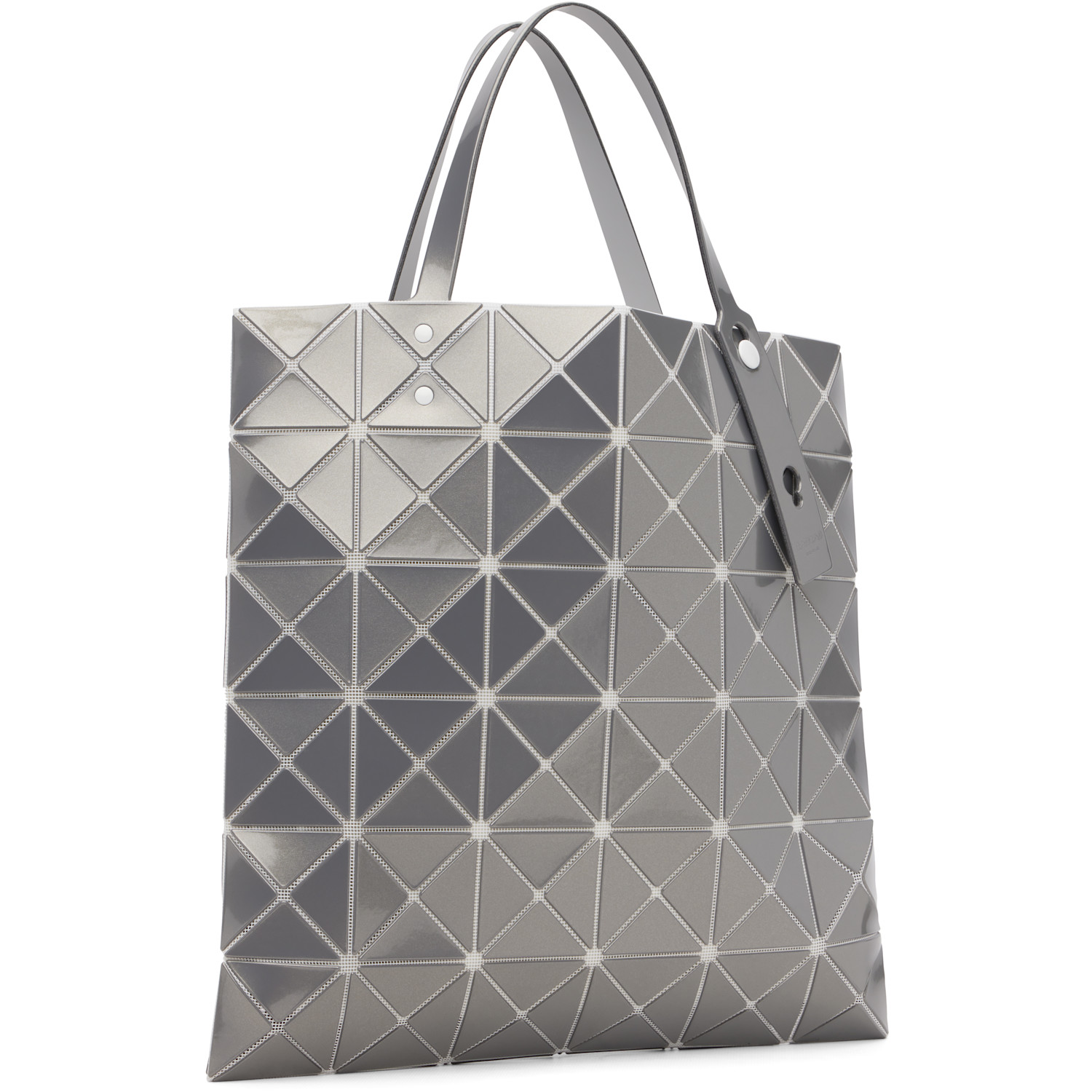  Bao Bao Issey Miyake Silver Lucent Metallic Tote 
