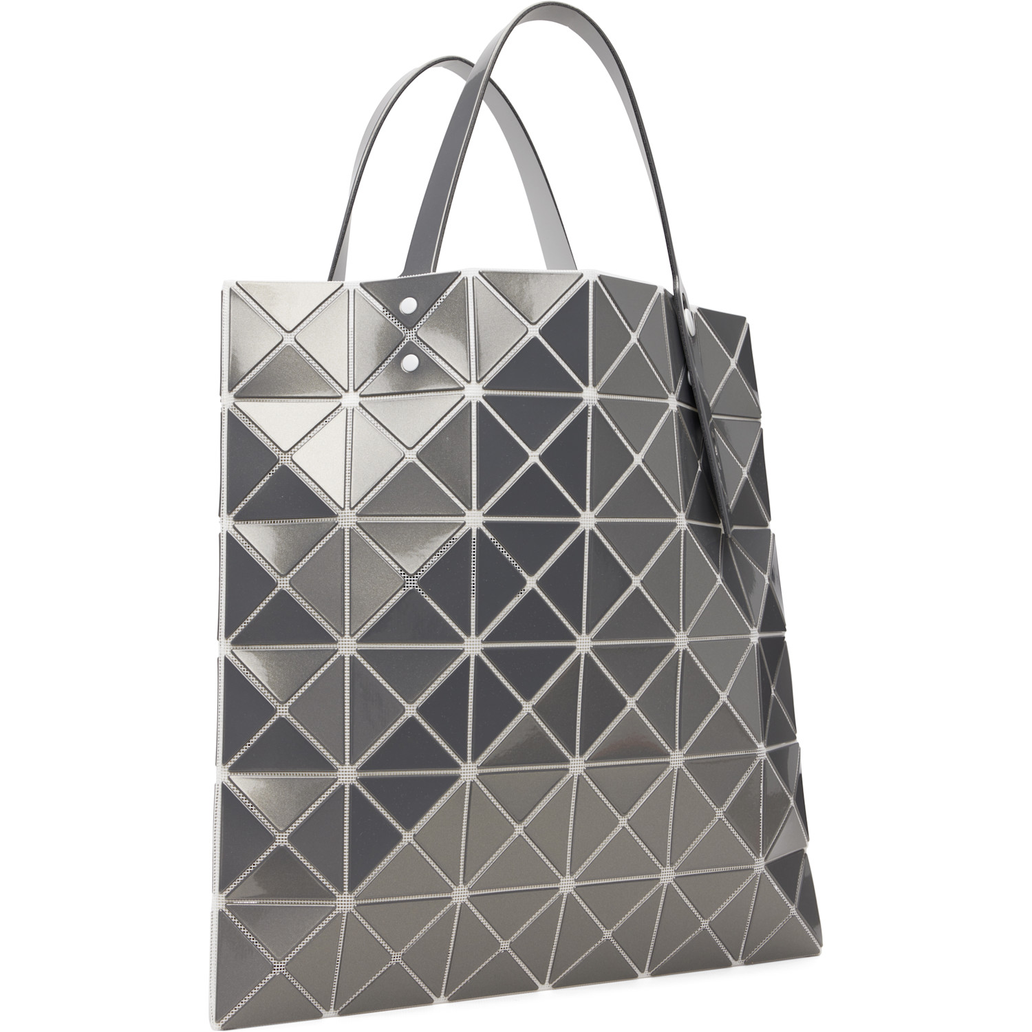  Bao Bao Issey Miyake Gray Lucent Metallic Tote 