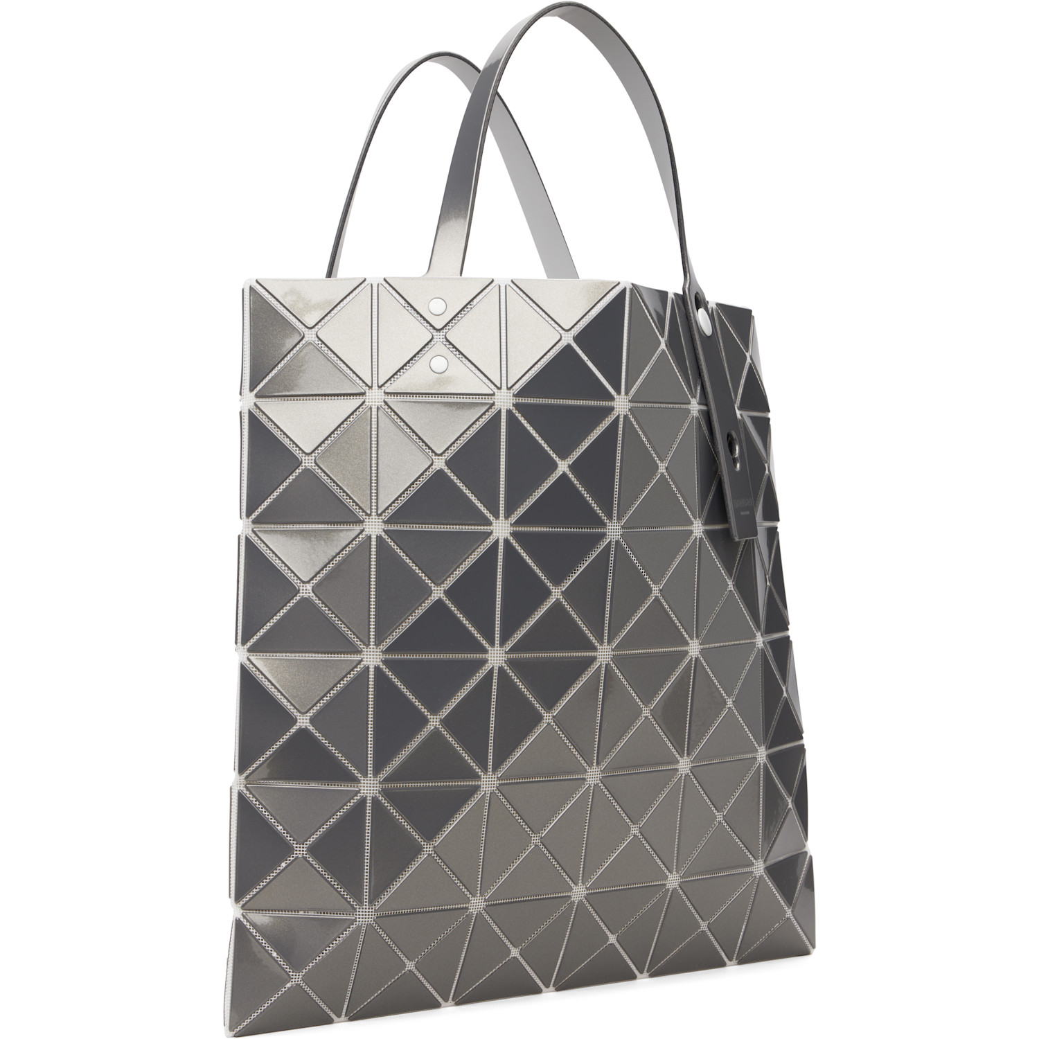  Bao Bao Issey Miyake Gray Lucent Metallic Tote 