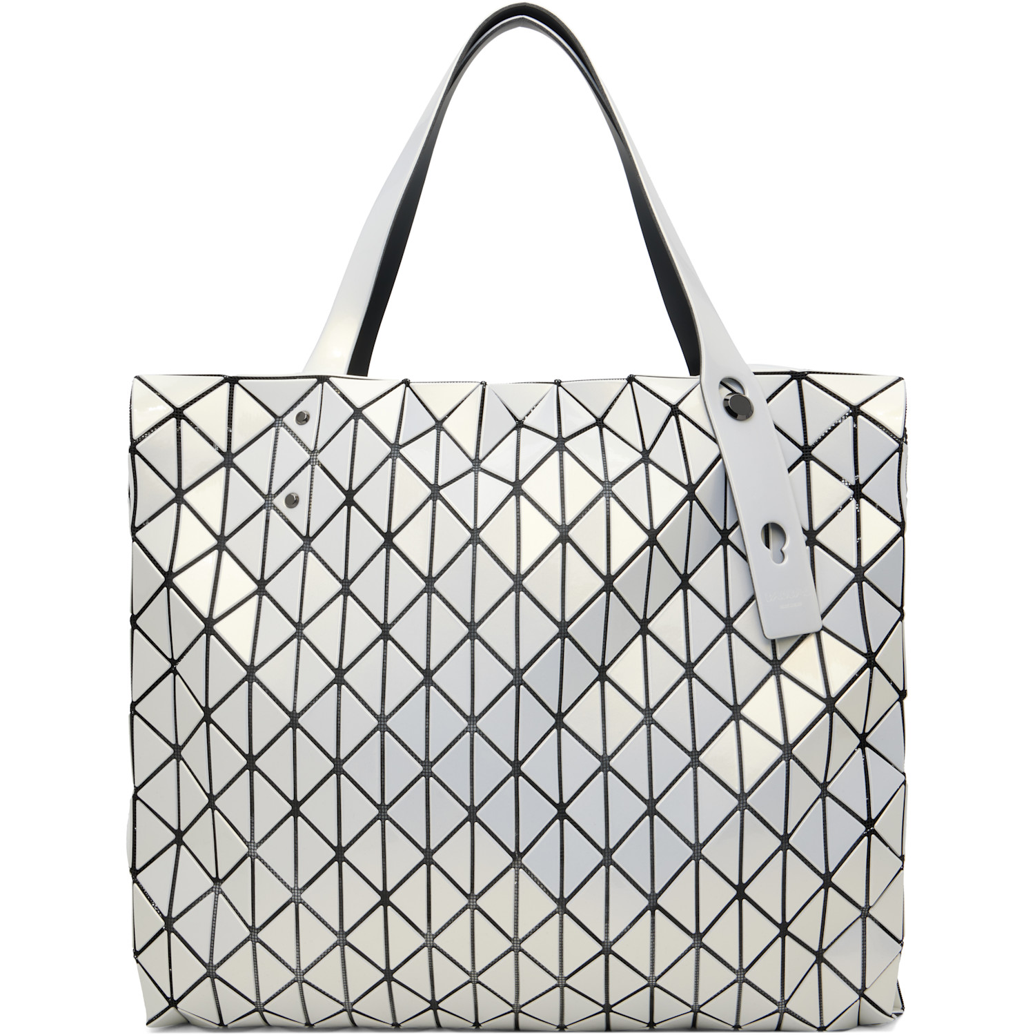BAO BAO ISSEY MIYAKE White Row Metallic Tote
