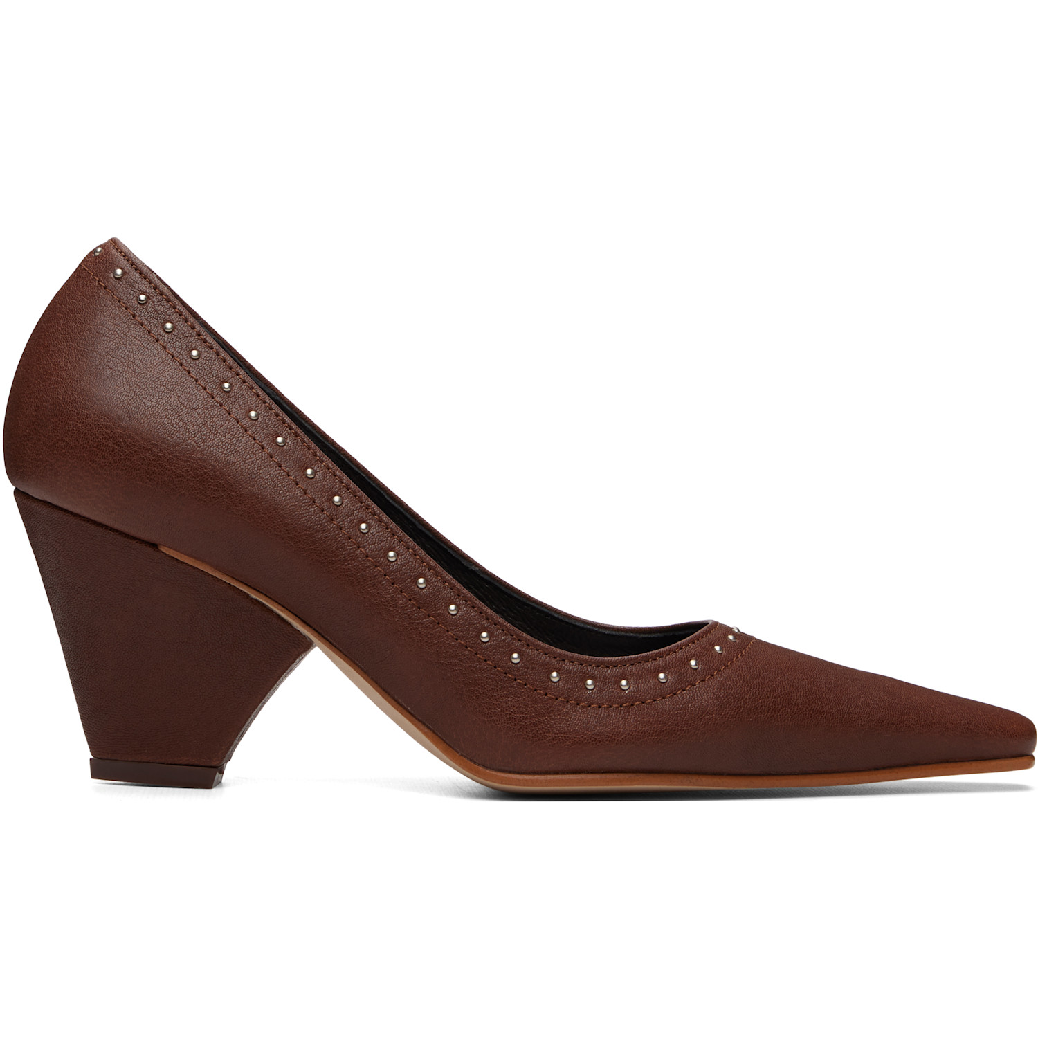 OPEN YY Brown Mini Stud Heels