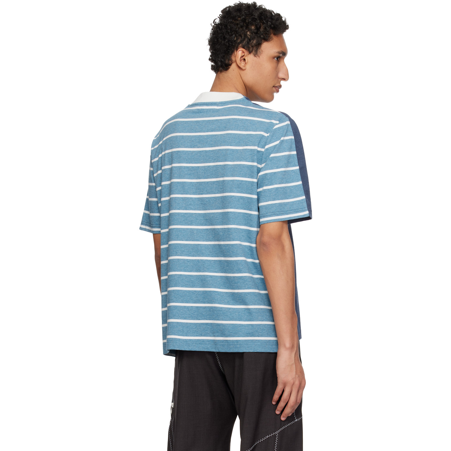  Craig Green Blue Fred Perry Edition 'half And Half' T-shirt 