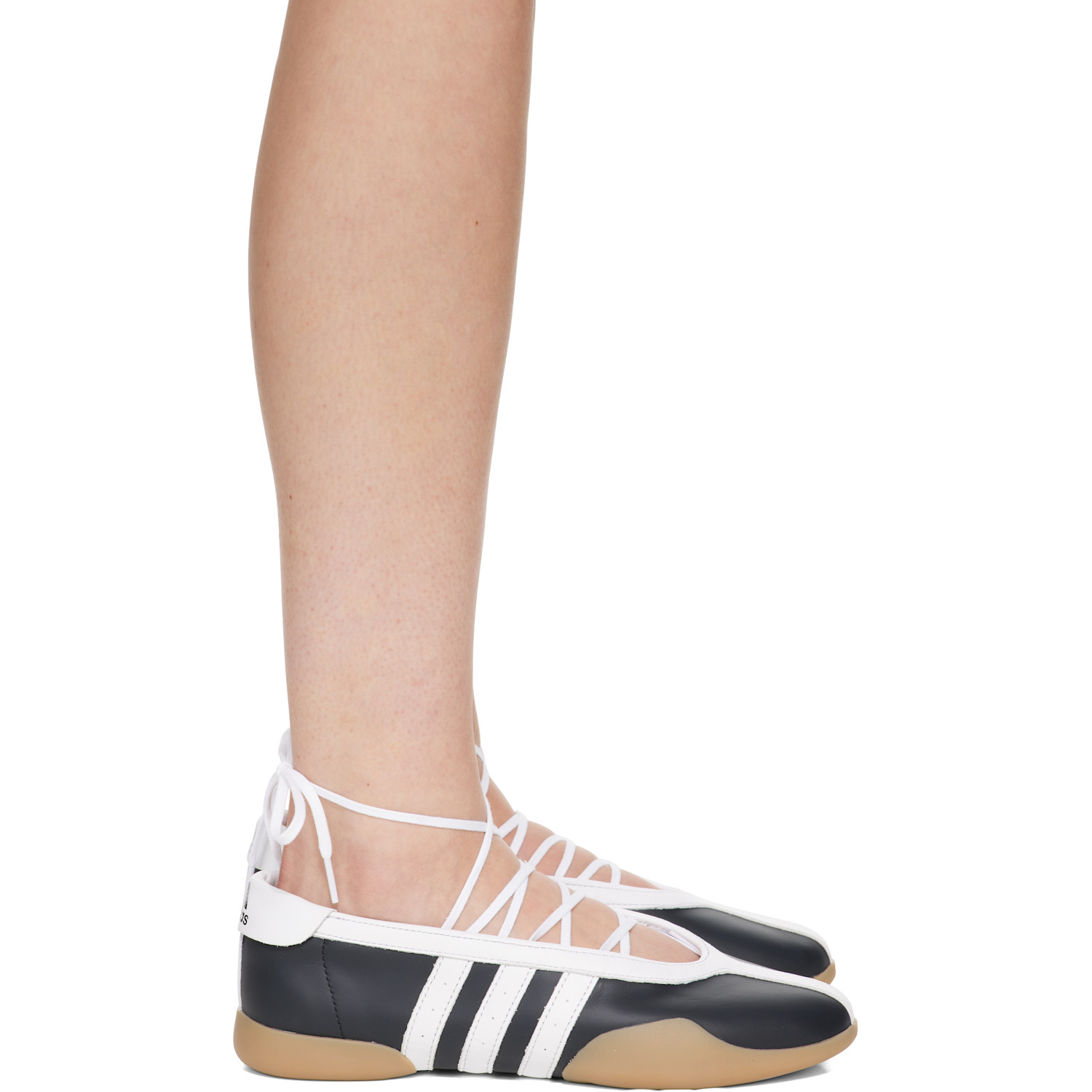 Adidas Originals Black & White Taekwondo Mei Ballerina Flats In Core Black