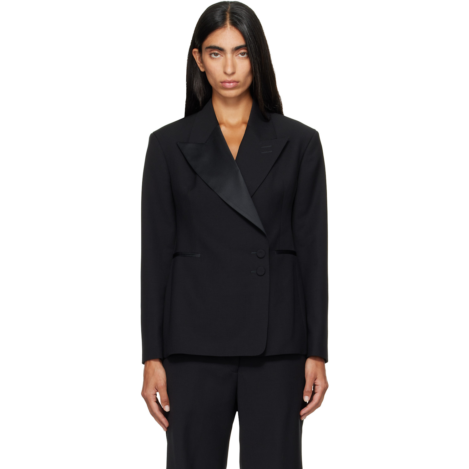 Wales Bonner Black Gallery Tuxedo Blazer