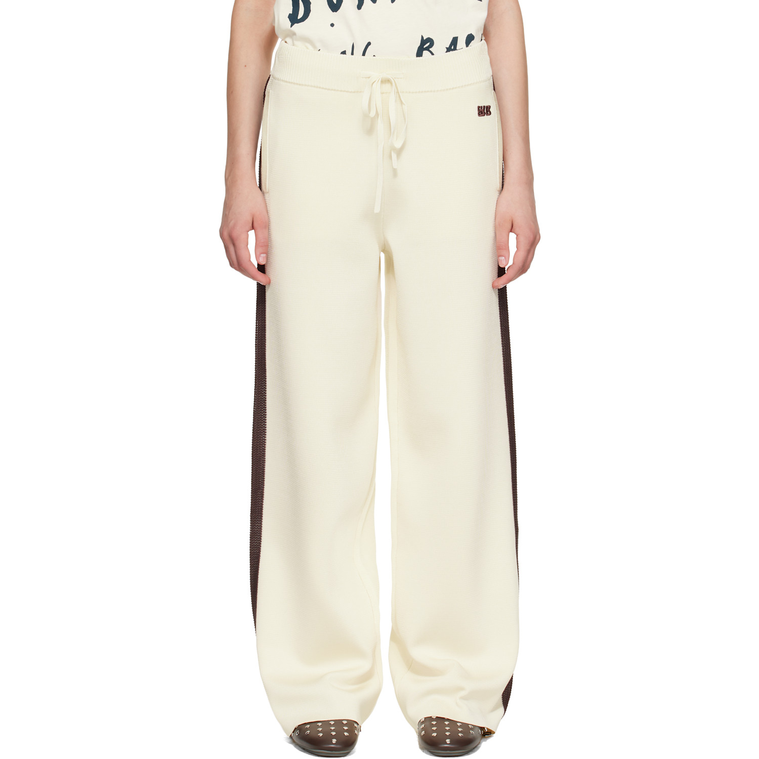Wales Bonner Off-White Tide Viscose Poly Knit Track Pants