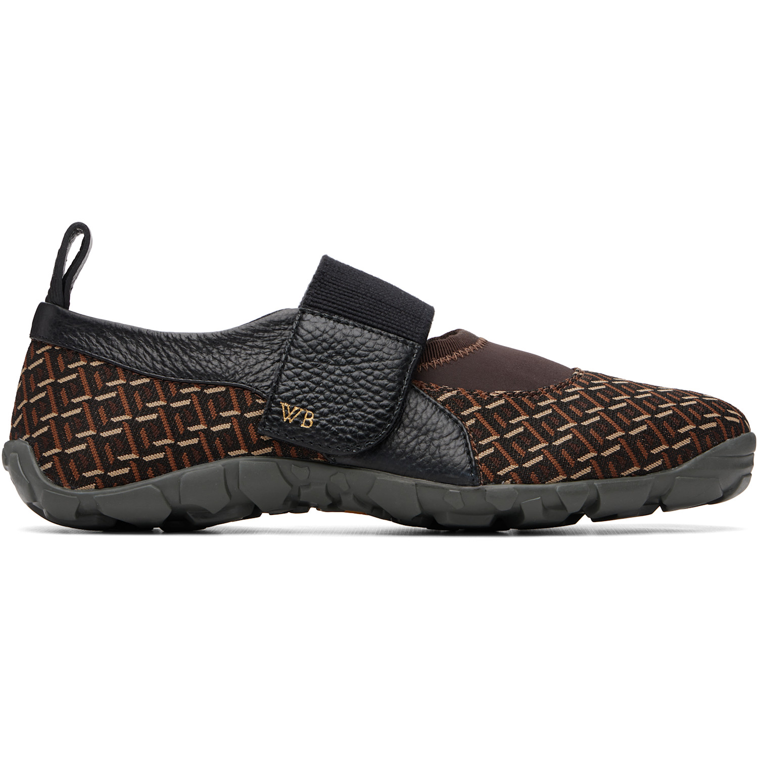 Wales Bonner Brown Jewel Mary Jane Sneakers