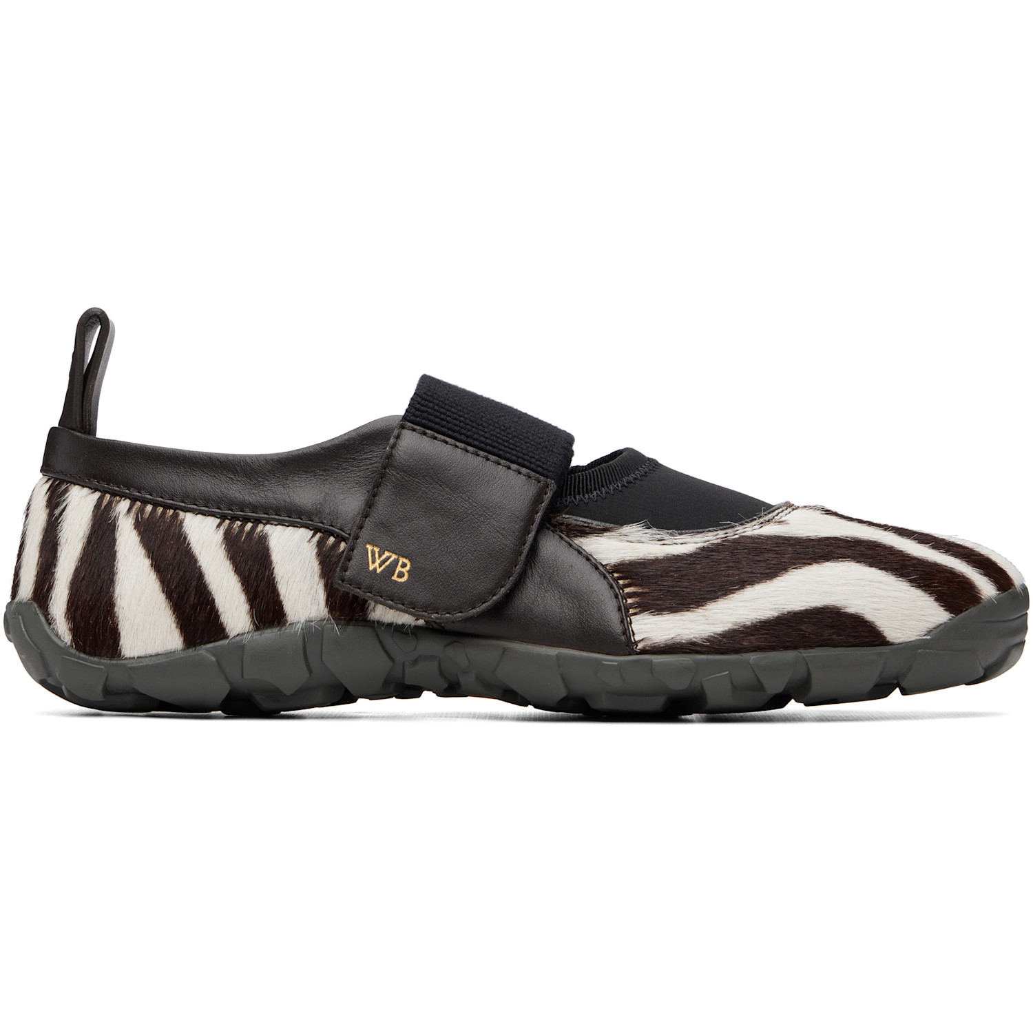 Wales Bonner White & Brown Jewel Mary Jane Sneakers