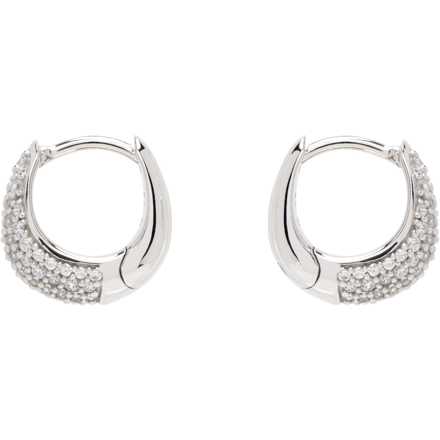 Tom Wood Ice Huggies Pave Earrings